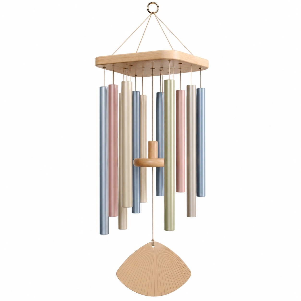 Carillón de Viento Multicolor de Metal para Exteriores, 70cm-ULQERNIKA