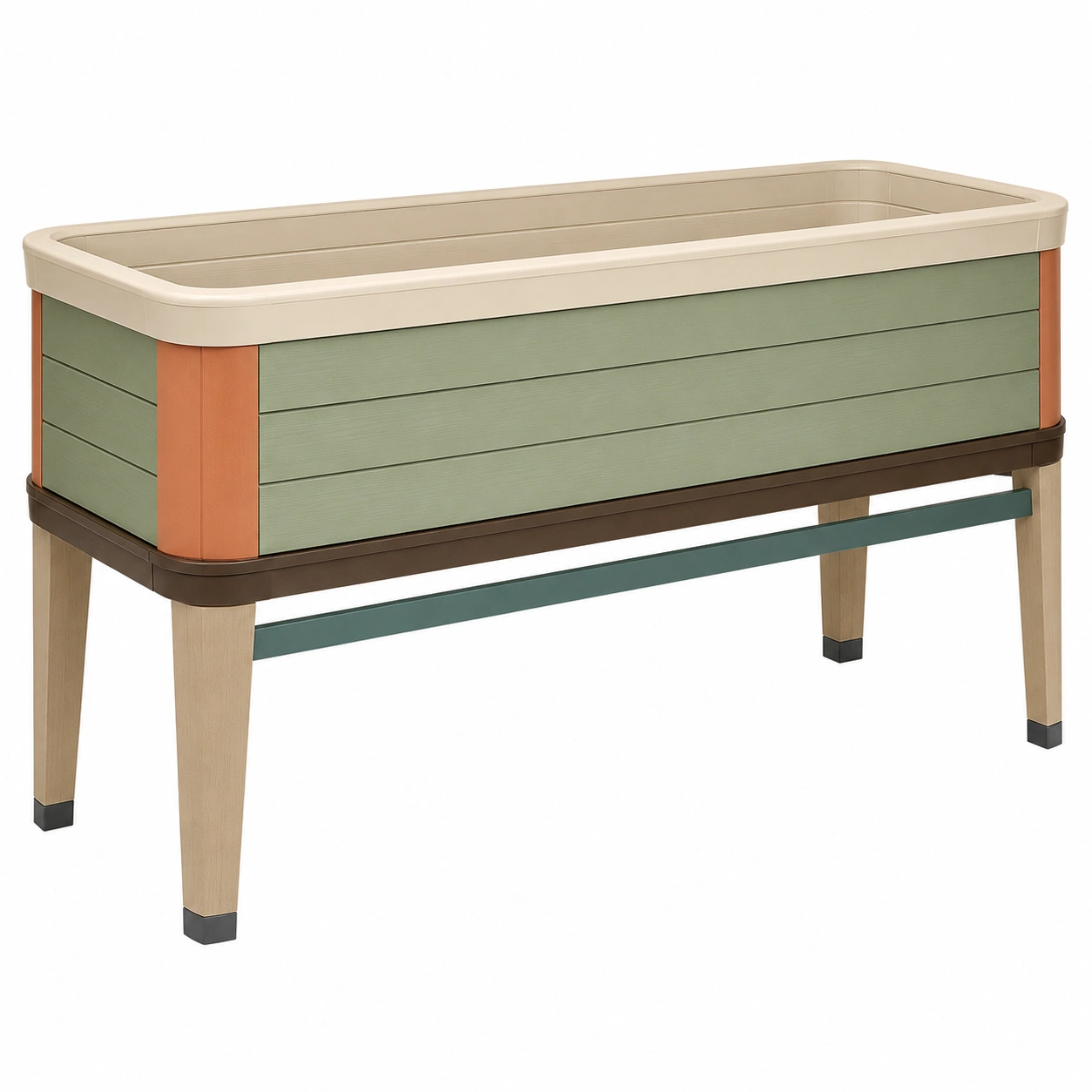 Macetero Elevado Multicolor con Sistema de Drenaje para Jardín-ULQERNIKA