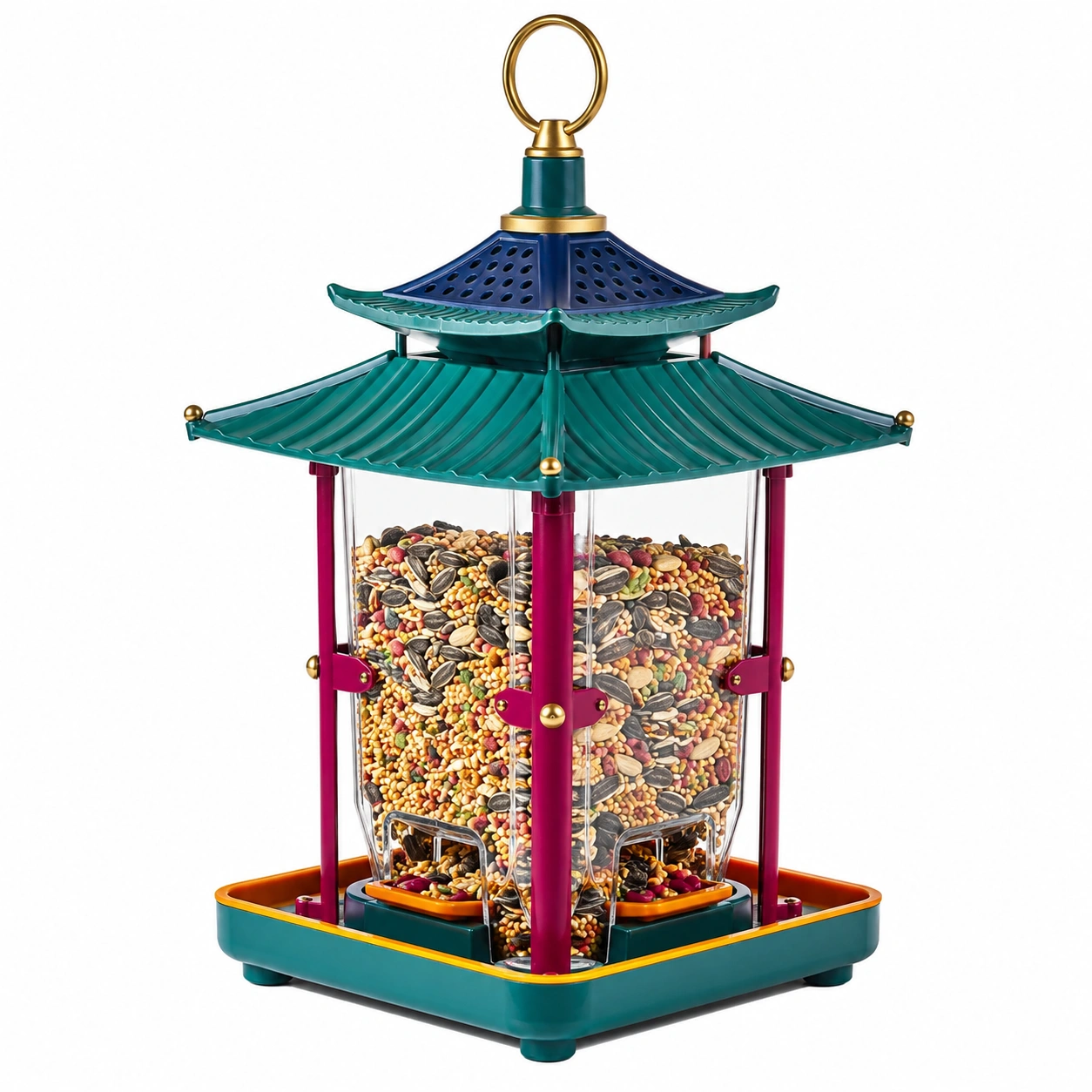 Comedero de Pájaros con Diseño Oriental para Jardín-ULQERNIKA