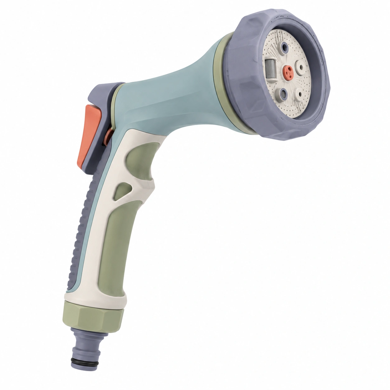 Pistola de Riego Multiusos Verde/Gris con 7 Modos de Riego-ULQERNIKA