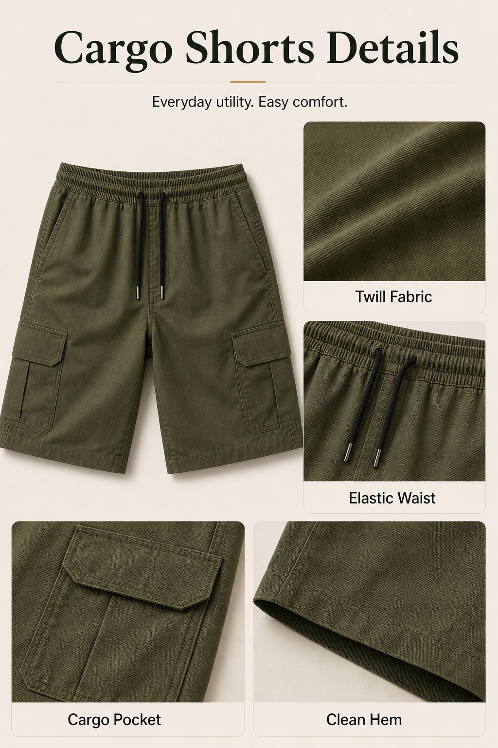 Cargo shorts detail page feature image
