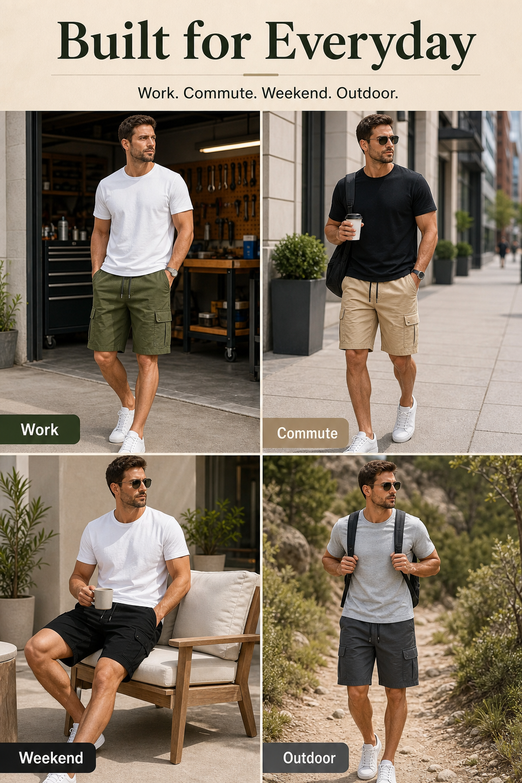 Cargo shorts everyday use case image