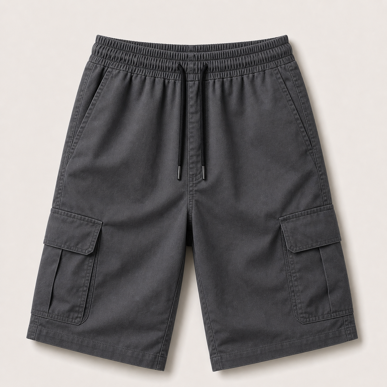 Dark Gray cargo drawstring shorts product image
