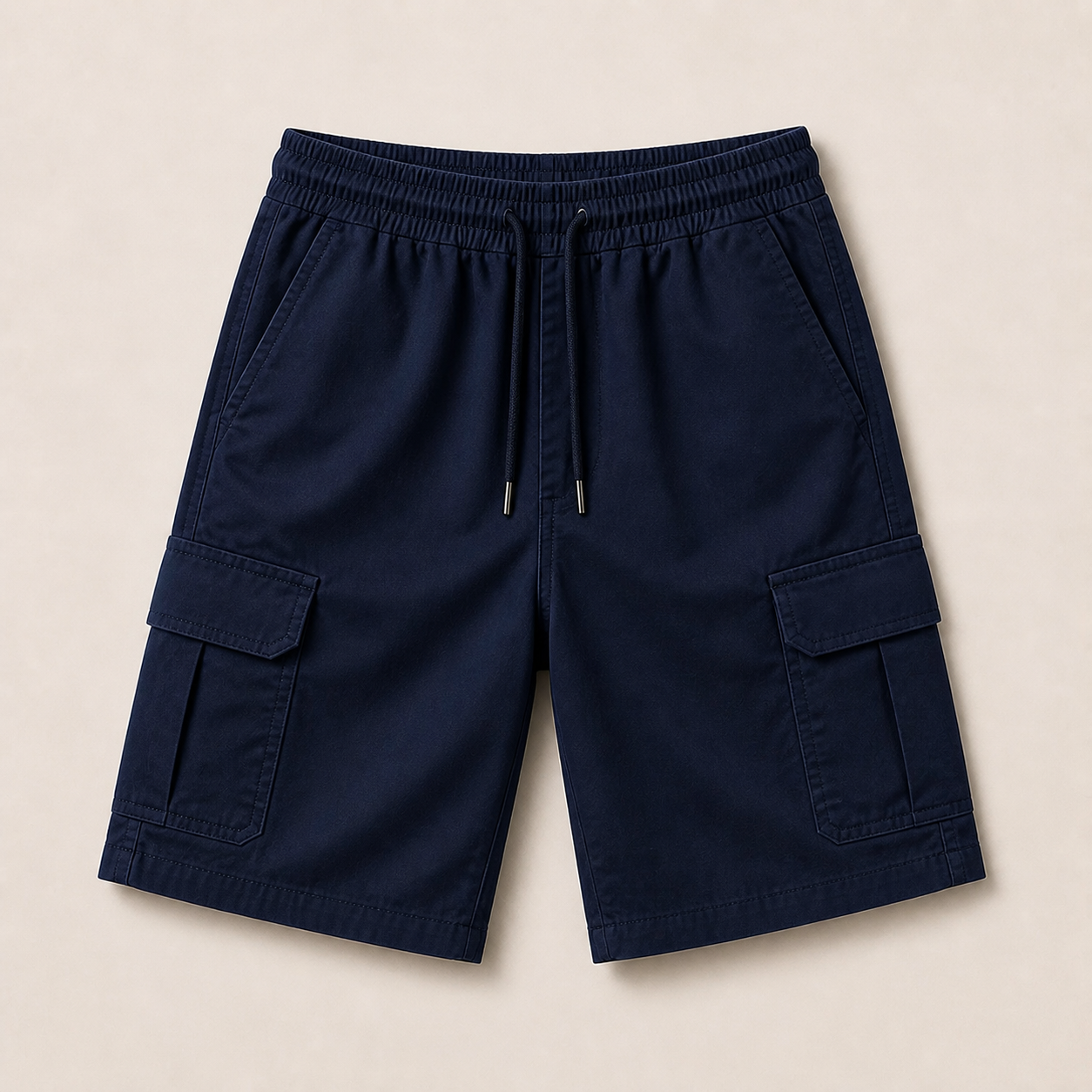 Navy Blue cargo drawstring shorts product image