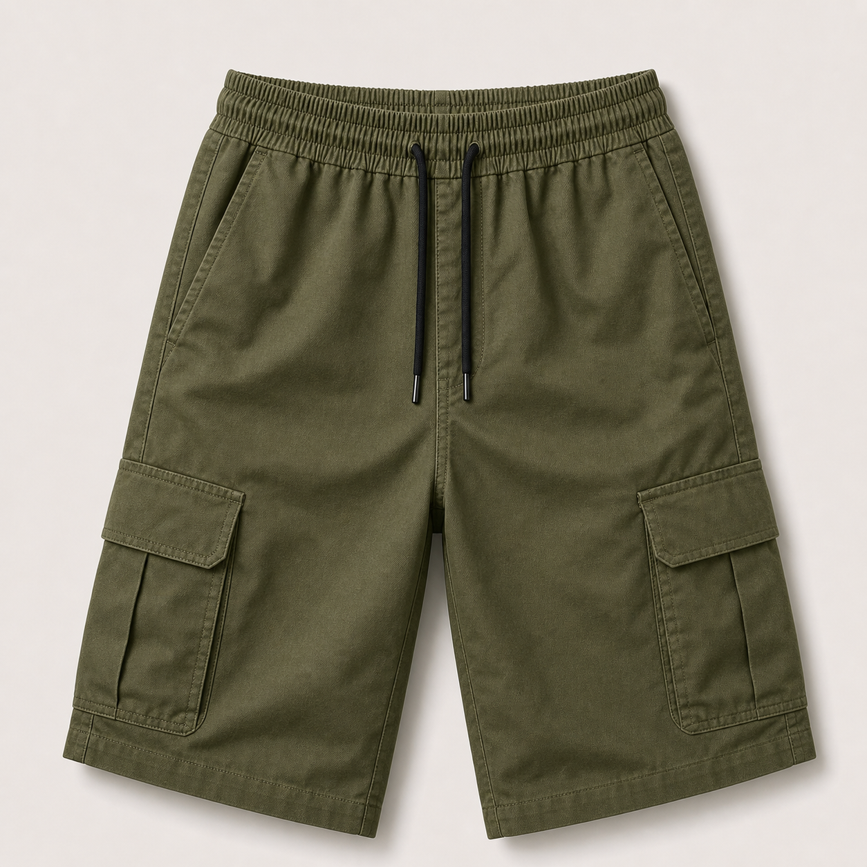 Olive Green cargo drawstring shorts product image