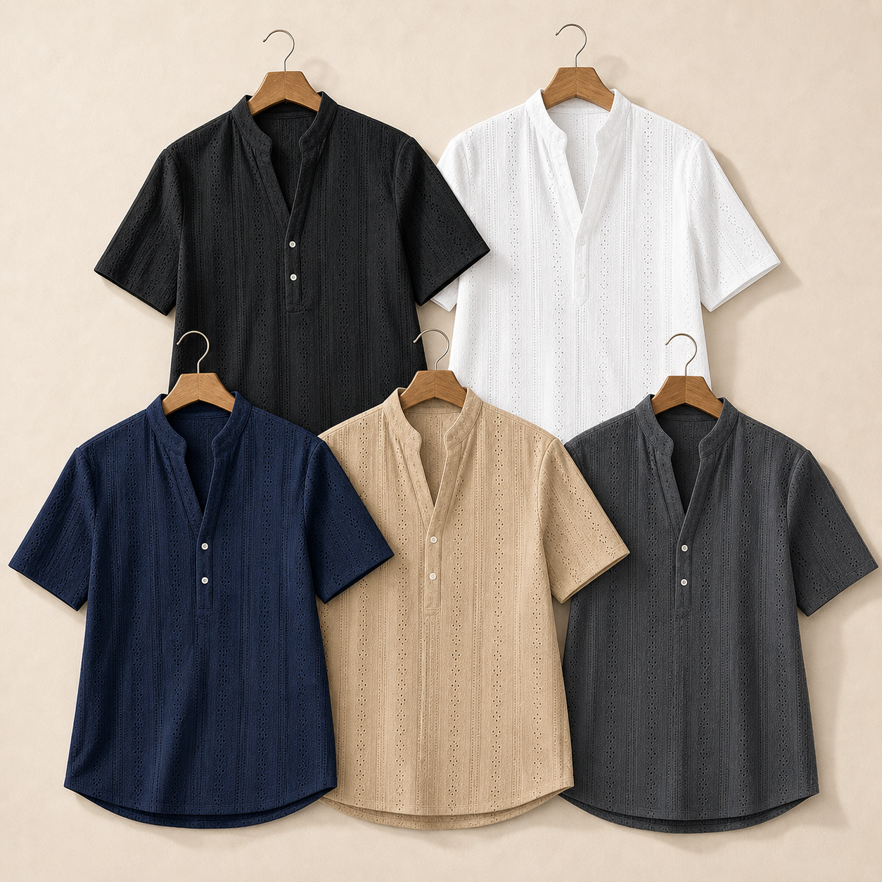 5-Pack Classic Set eyelet resort shirts