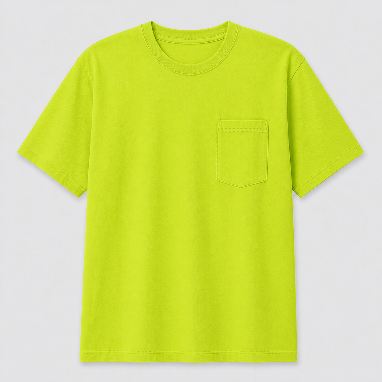 Brite Lime heavyweight pocket T-shirt