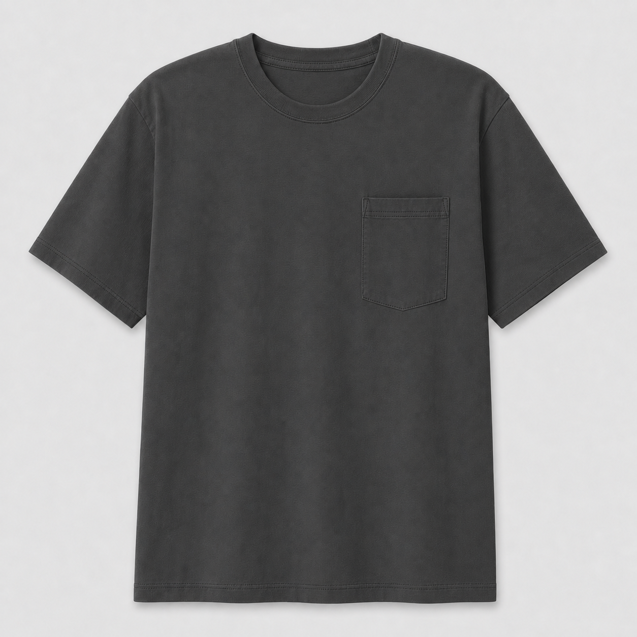 Carbon Heather heavyweight pocket T-shirt