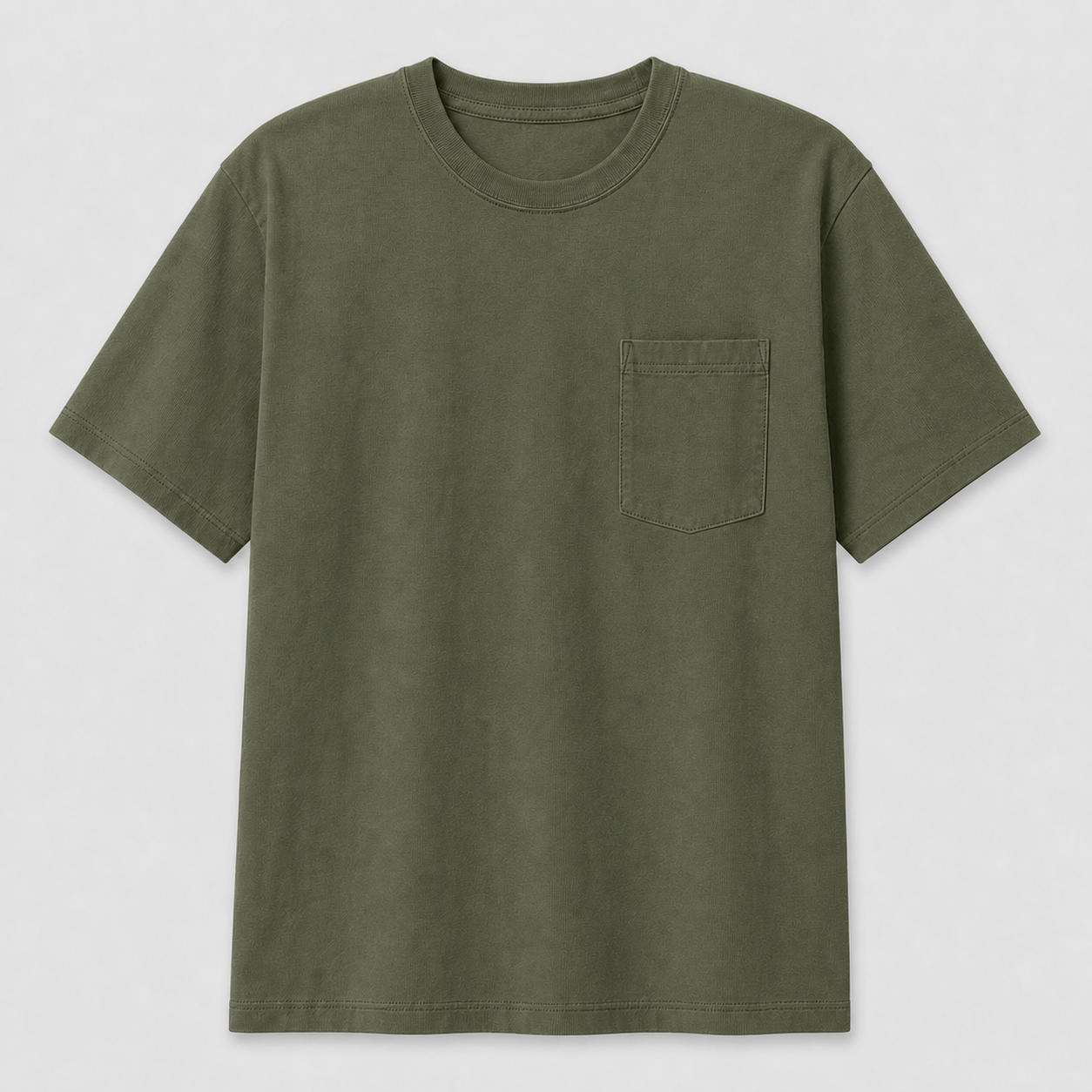 Dusty Olive heavyweight pocket T-shirt