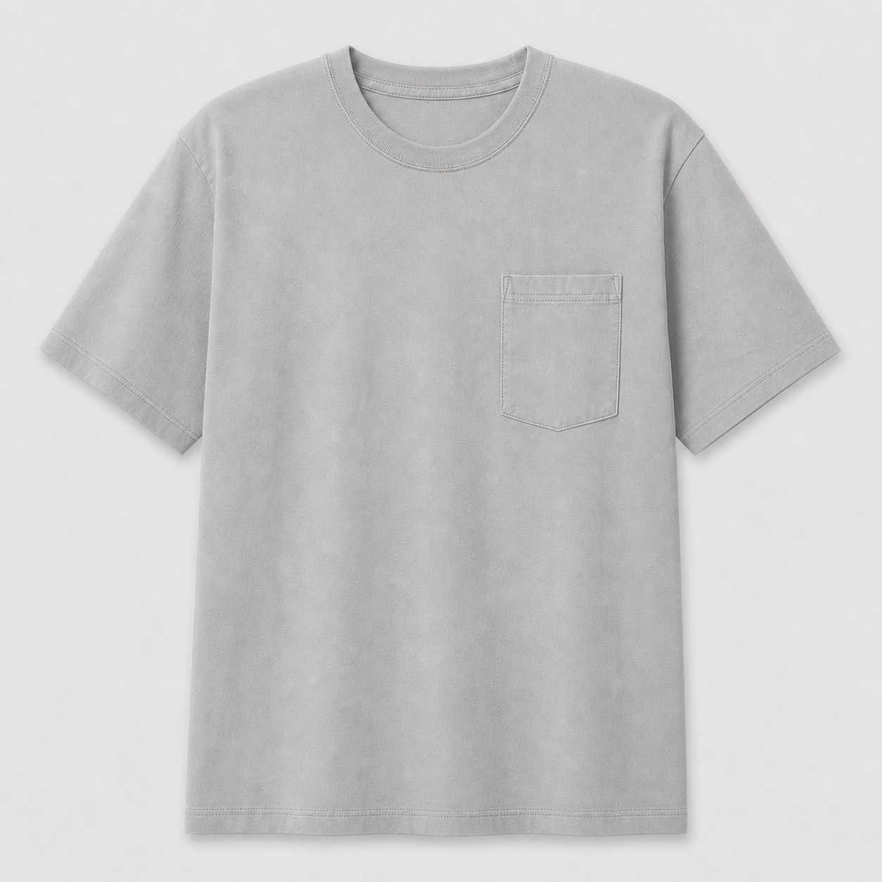 Heather Gray heavyweight pocket T-shirt