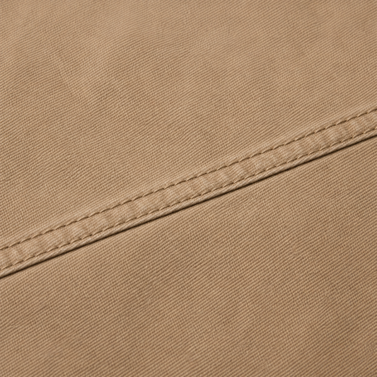 Cotton twill fabric and reinforced seam detail