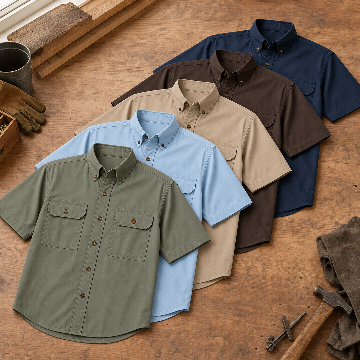 5-Pack Casual Set performance work shirts