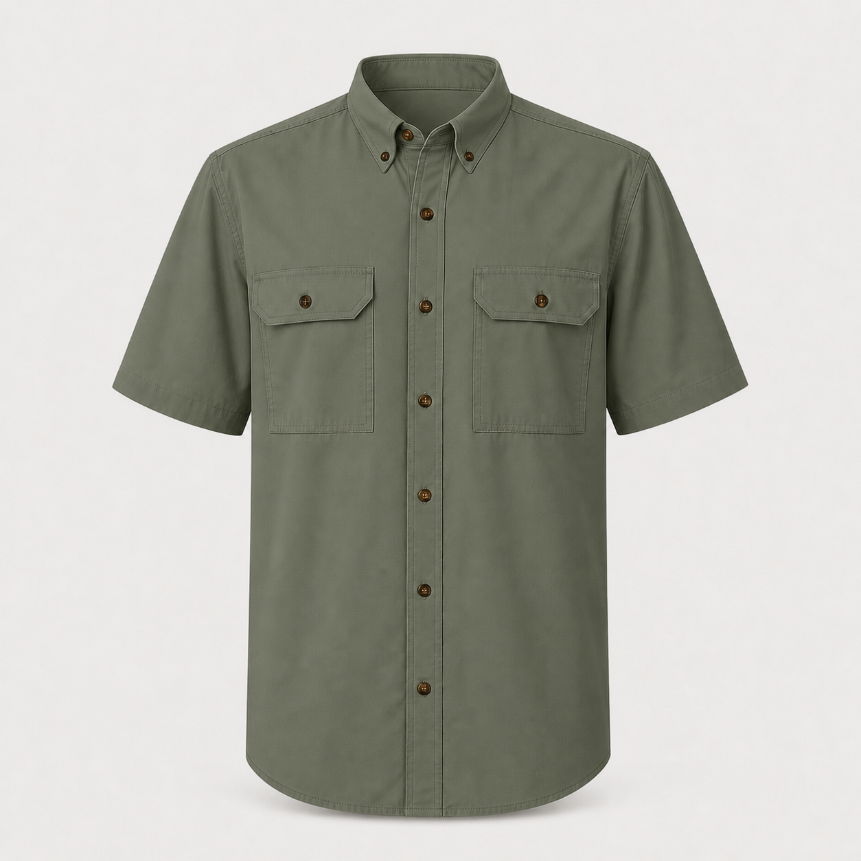 Army Green performance short sleeve work shirt