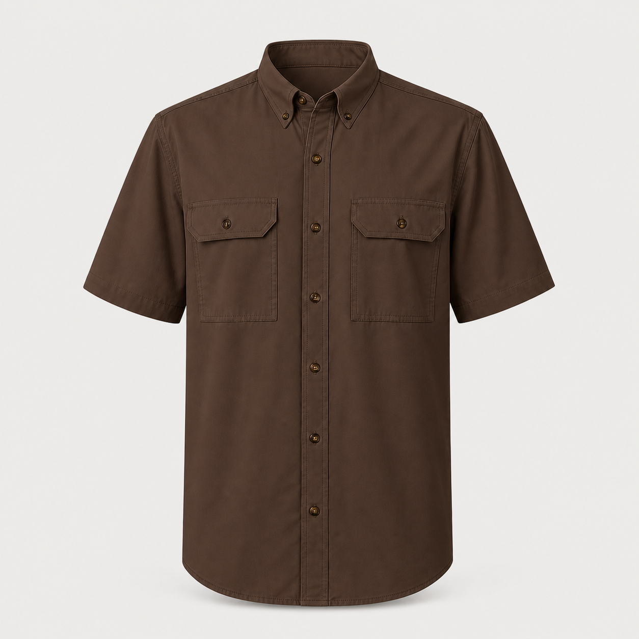 Coffee performance short sleeve work shirt