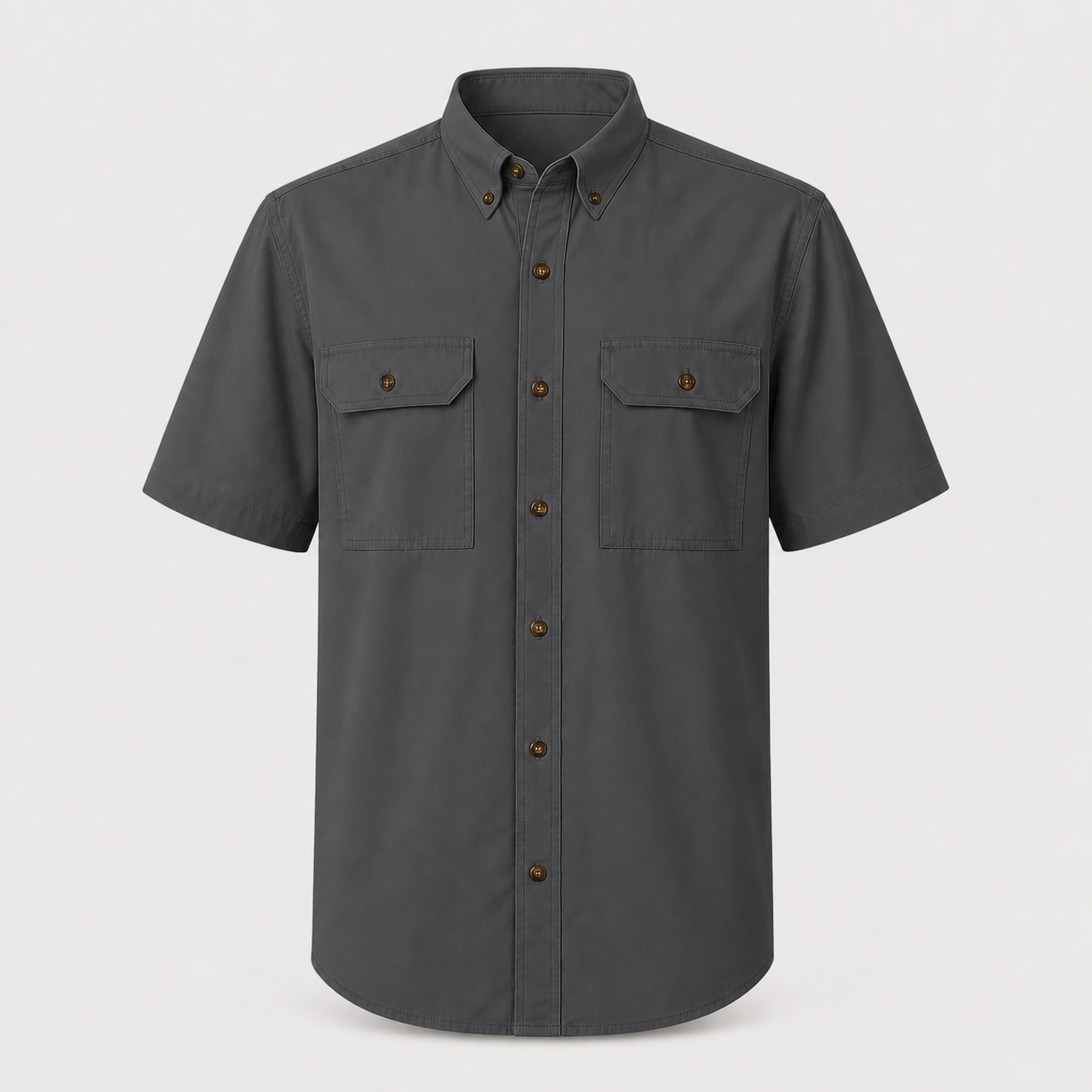 Dark Gray performance short sleeve work shirt