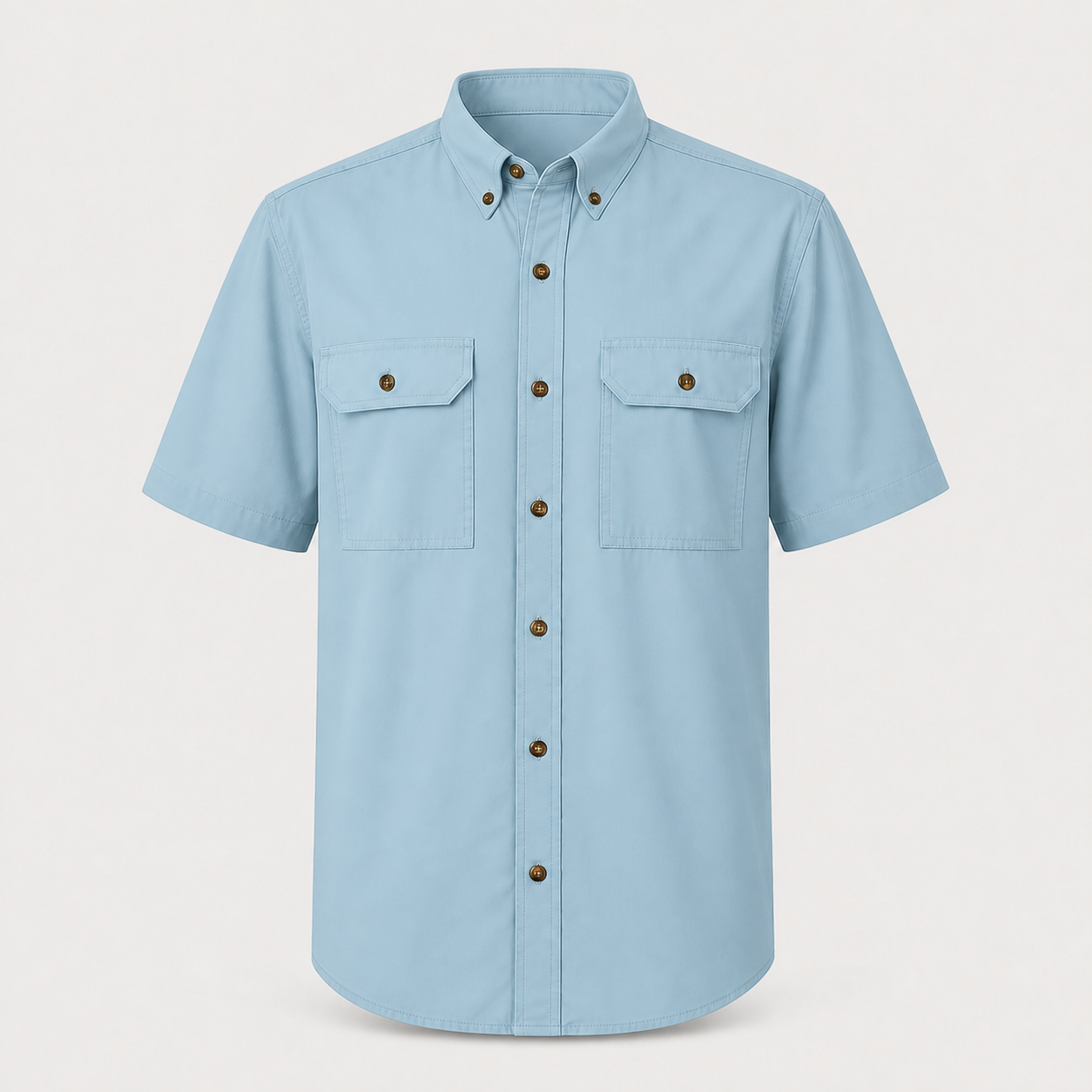 Light Blue performance short sleeve work shirt