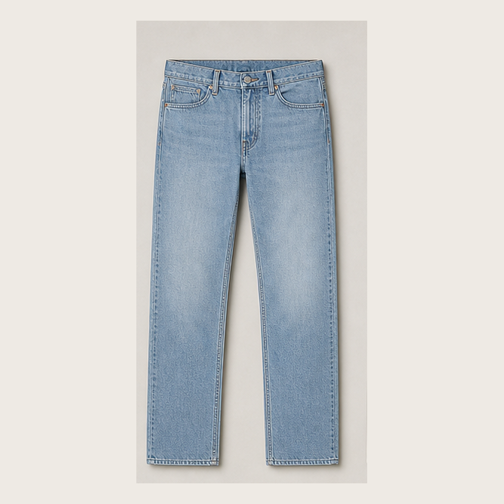 Light Blue men's straight fit denim jeans product image