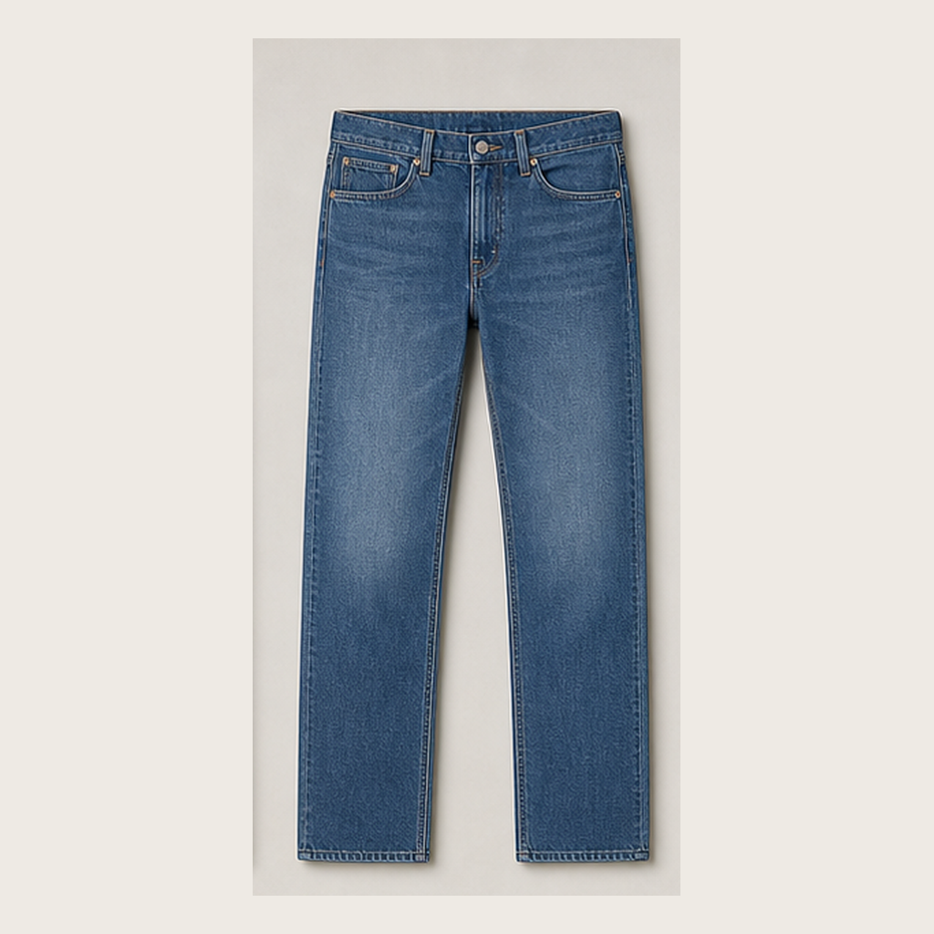 Medium Blue men's straight fit denim jeans product image