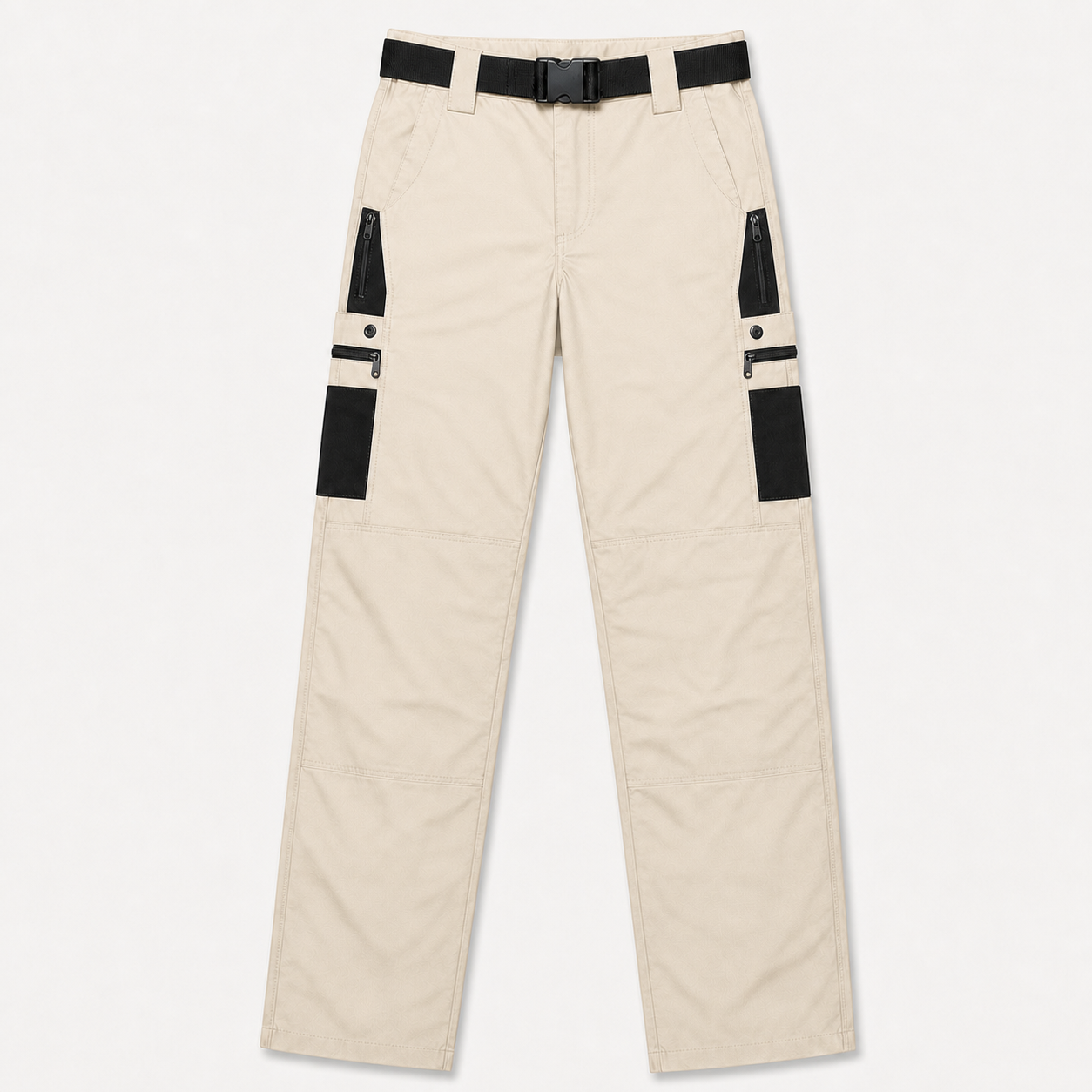 Beige exact-link tactical ripstop work pants