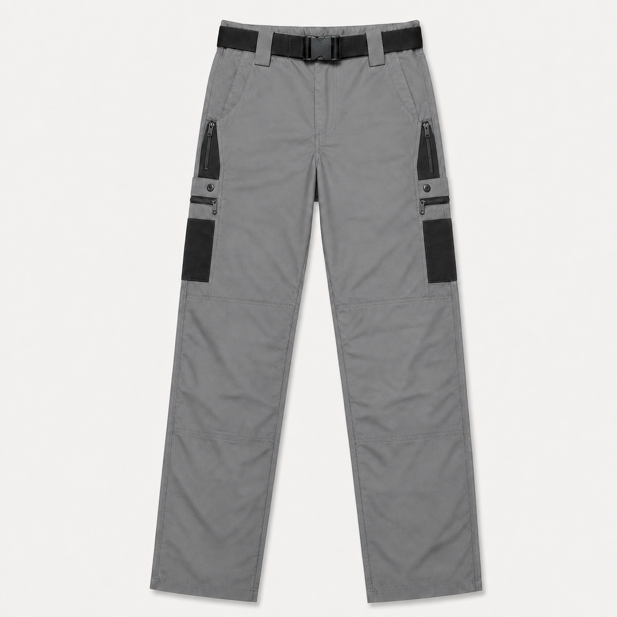 Gray exact-link tactical ripstop work pants