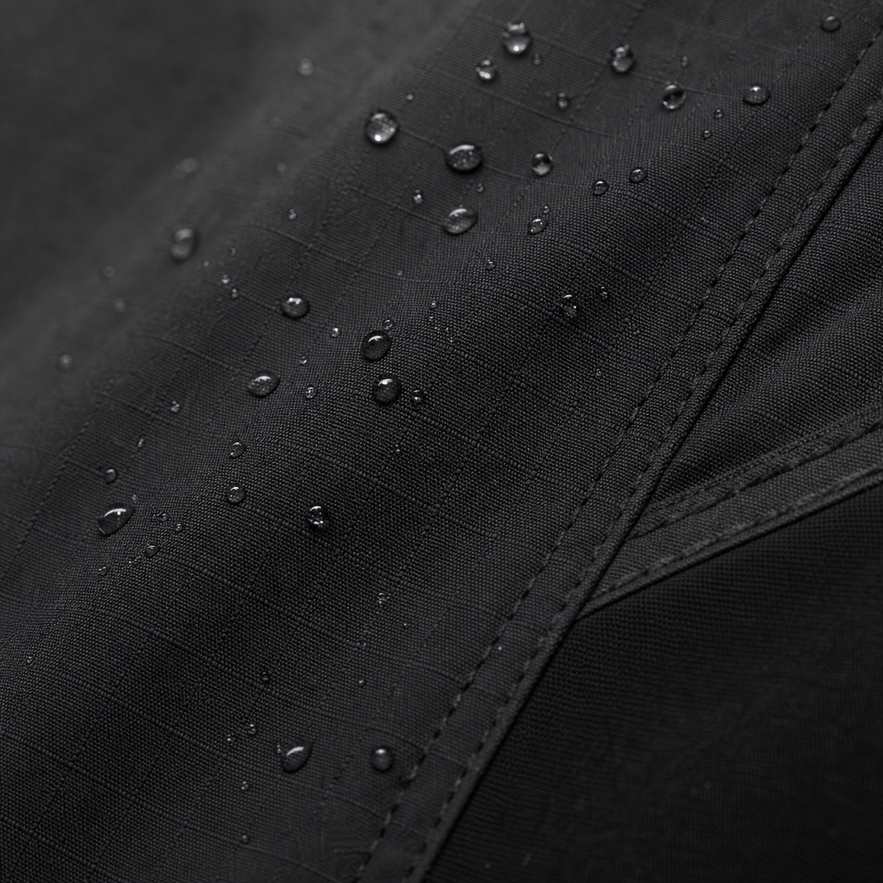 Water-resistant ripstop fabric detail