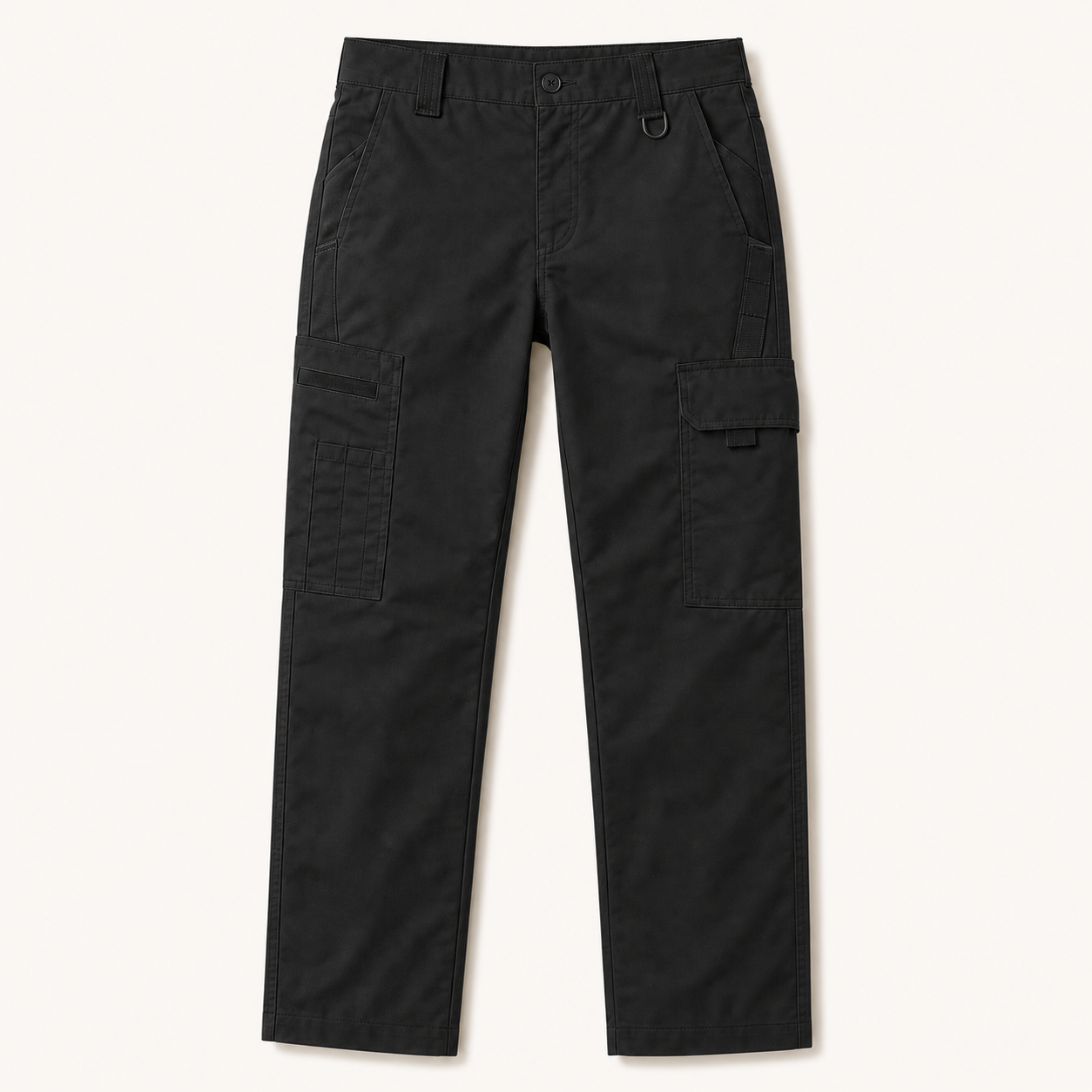 Black waterproof multi-pocket tactical cargo pants