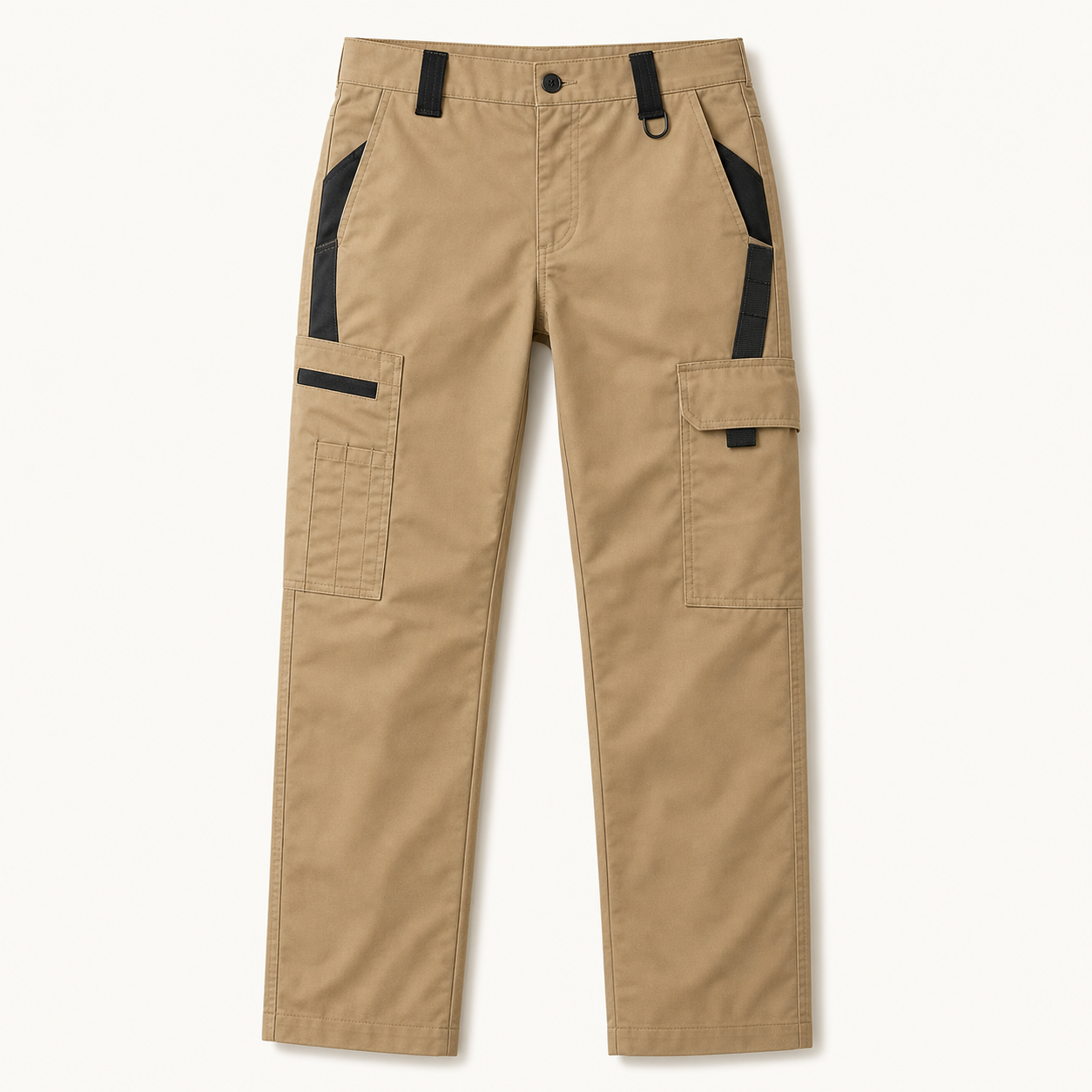 Khaki waterproof multi-pocket tactical cargo pants