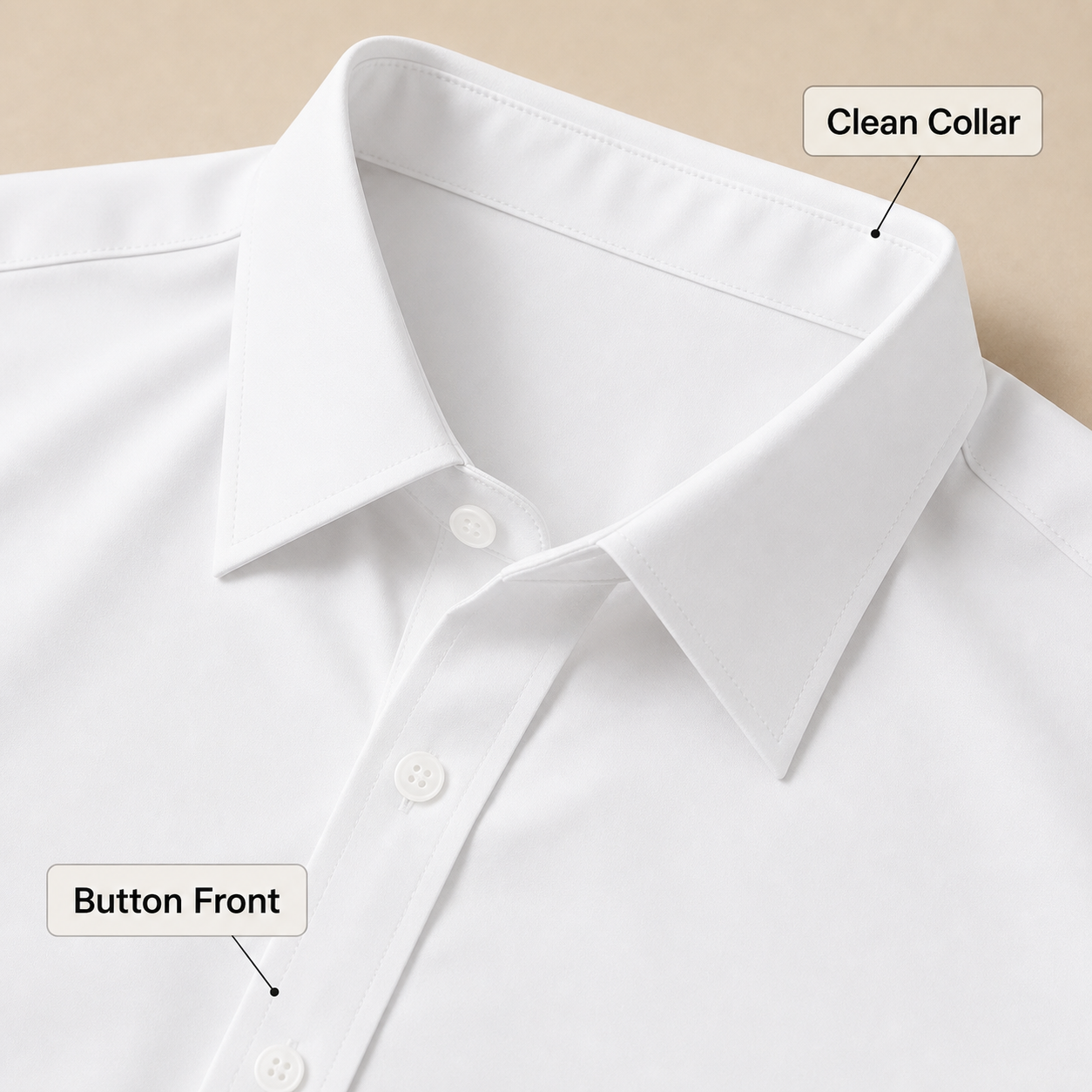Collar and button front detail image
