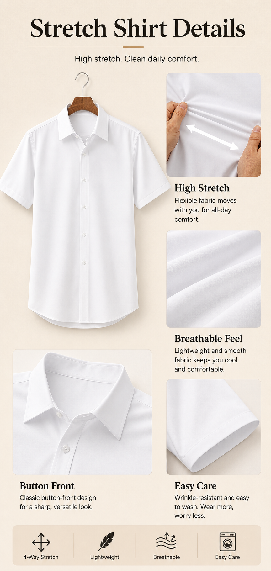 Stretch shirt detail page feature image