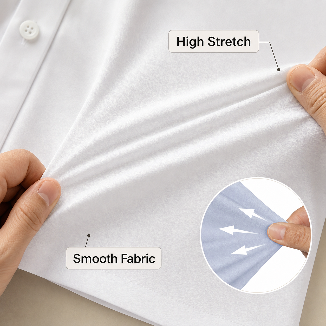 High stretch fabric detail image