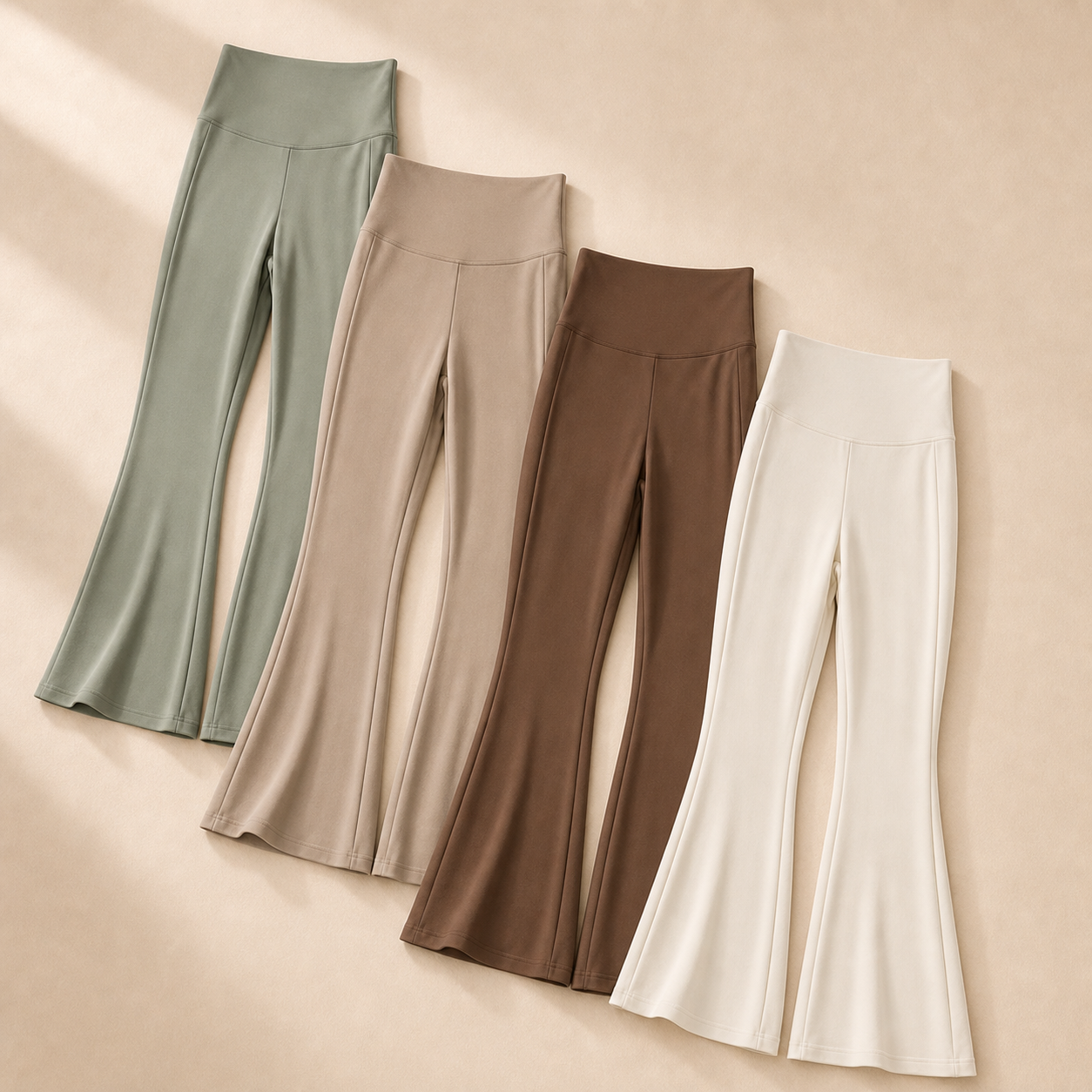4-Pack Soft Set women's high-waist flare pants