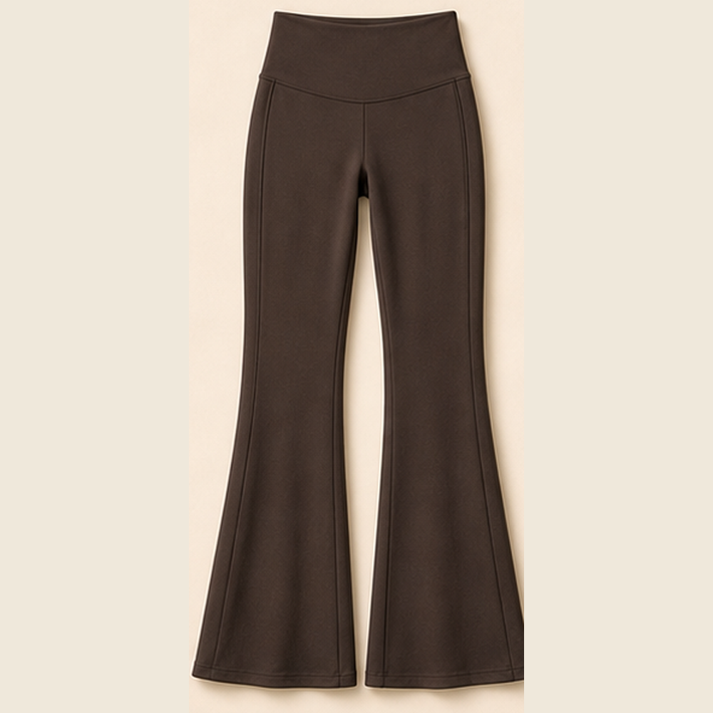 Coffee women's high-waist flare pants product image