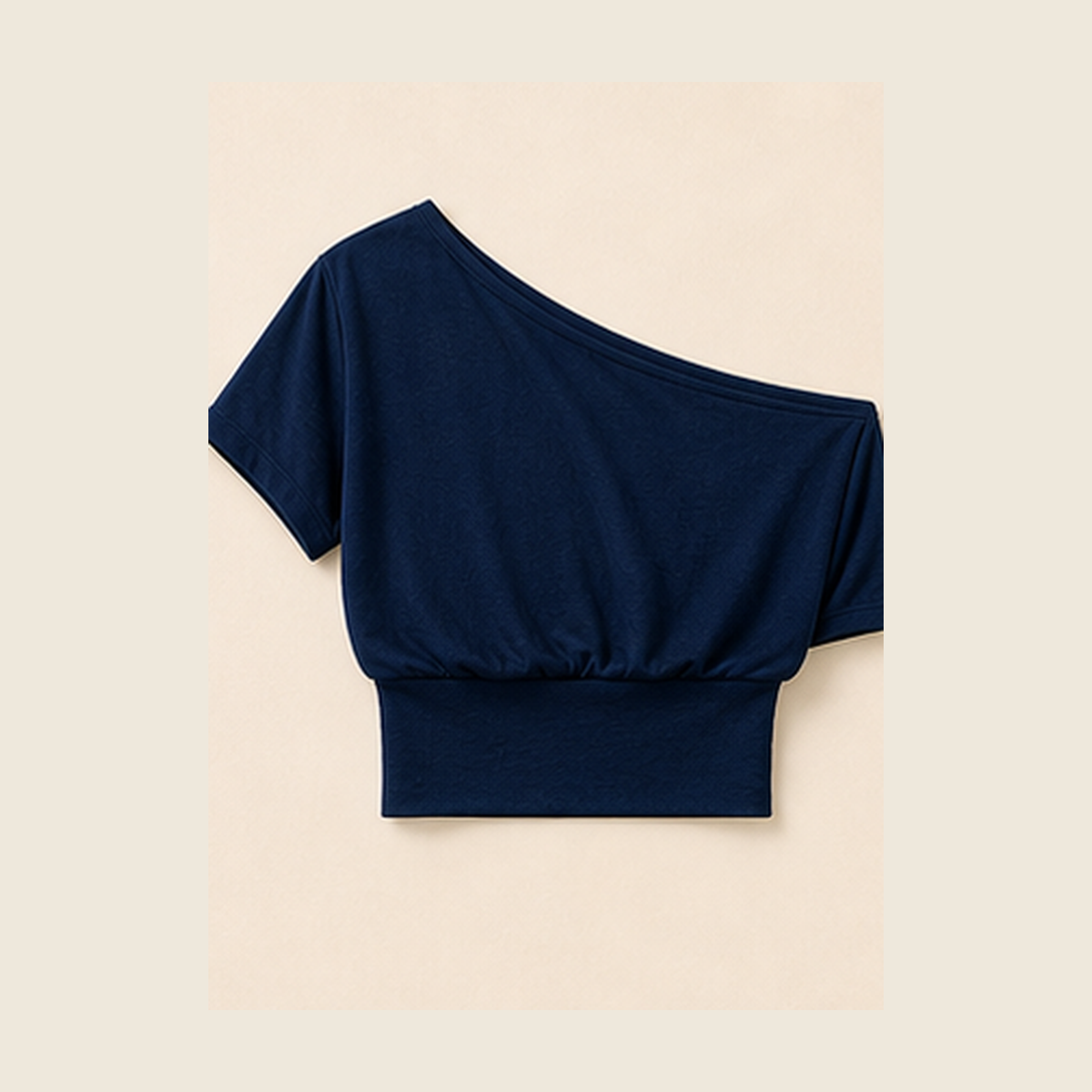 Navy Blue women's one-shoulder top product image