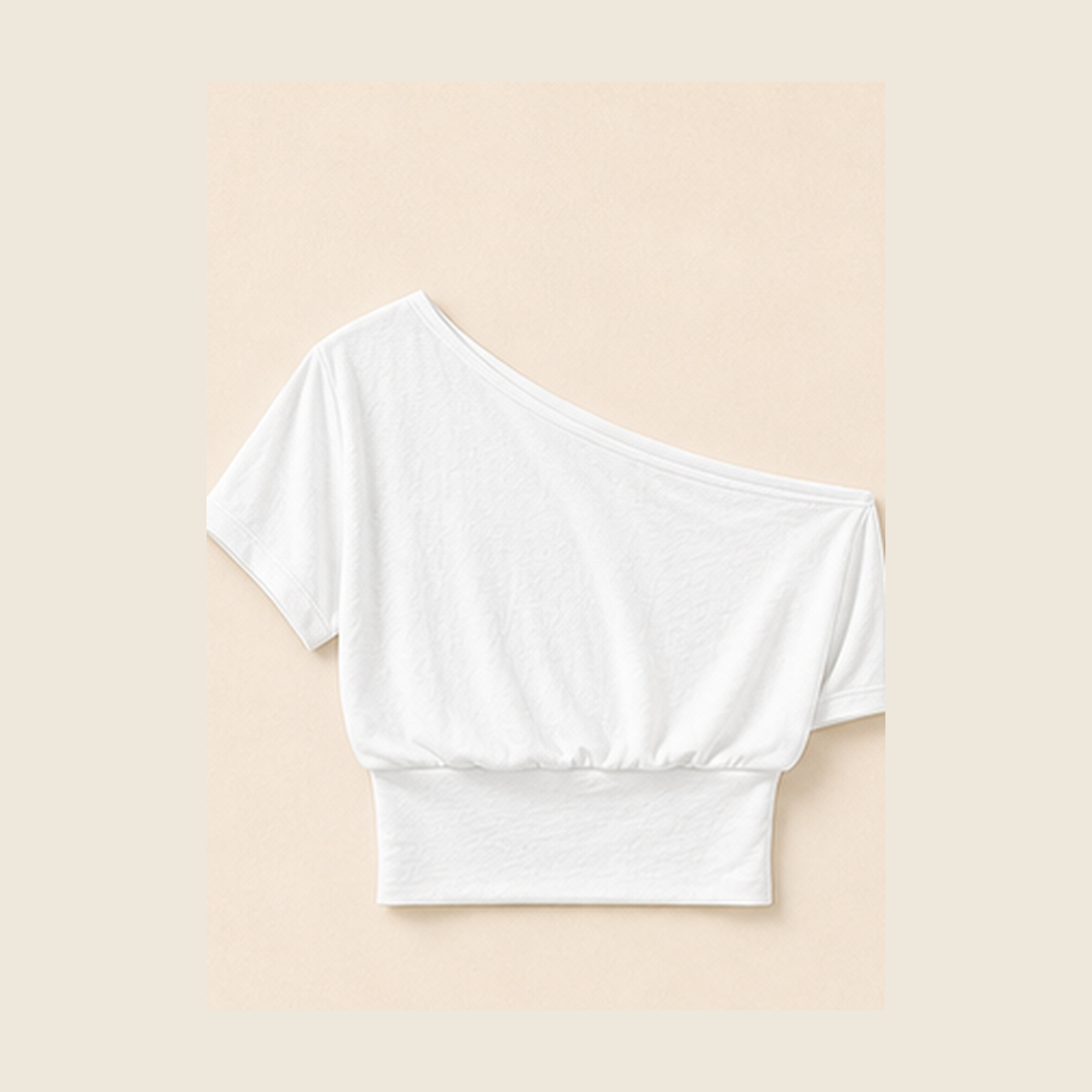 White women's one-shoulder top product image