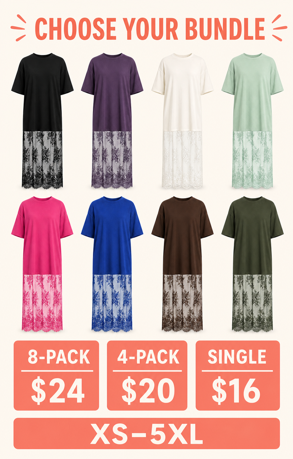 Single, 4-Pack and 8-Pack bundle values