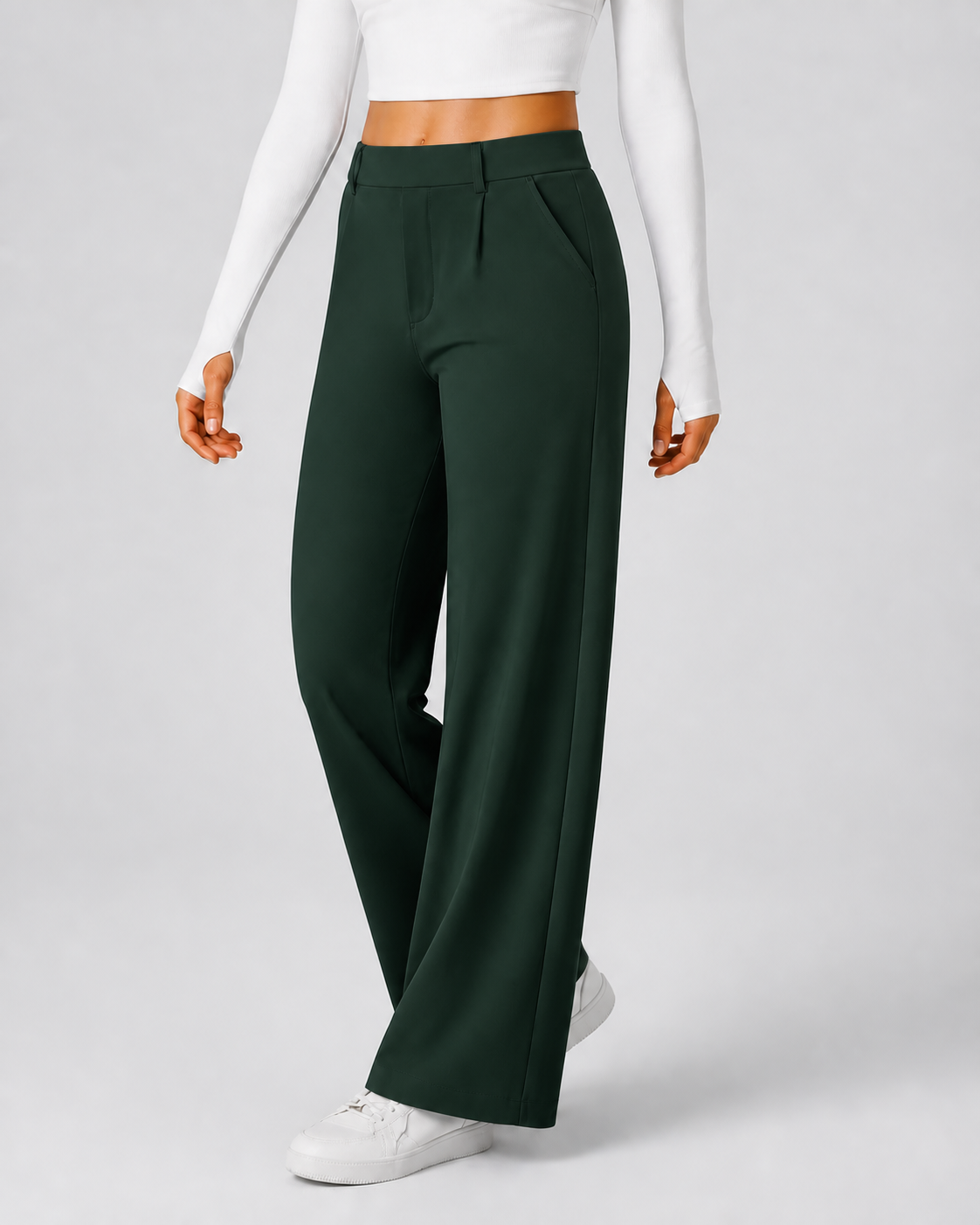 Forest Night women's straight-leg stretch work pants 8-pack
