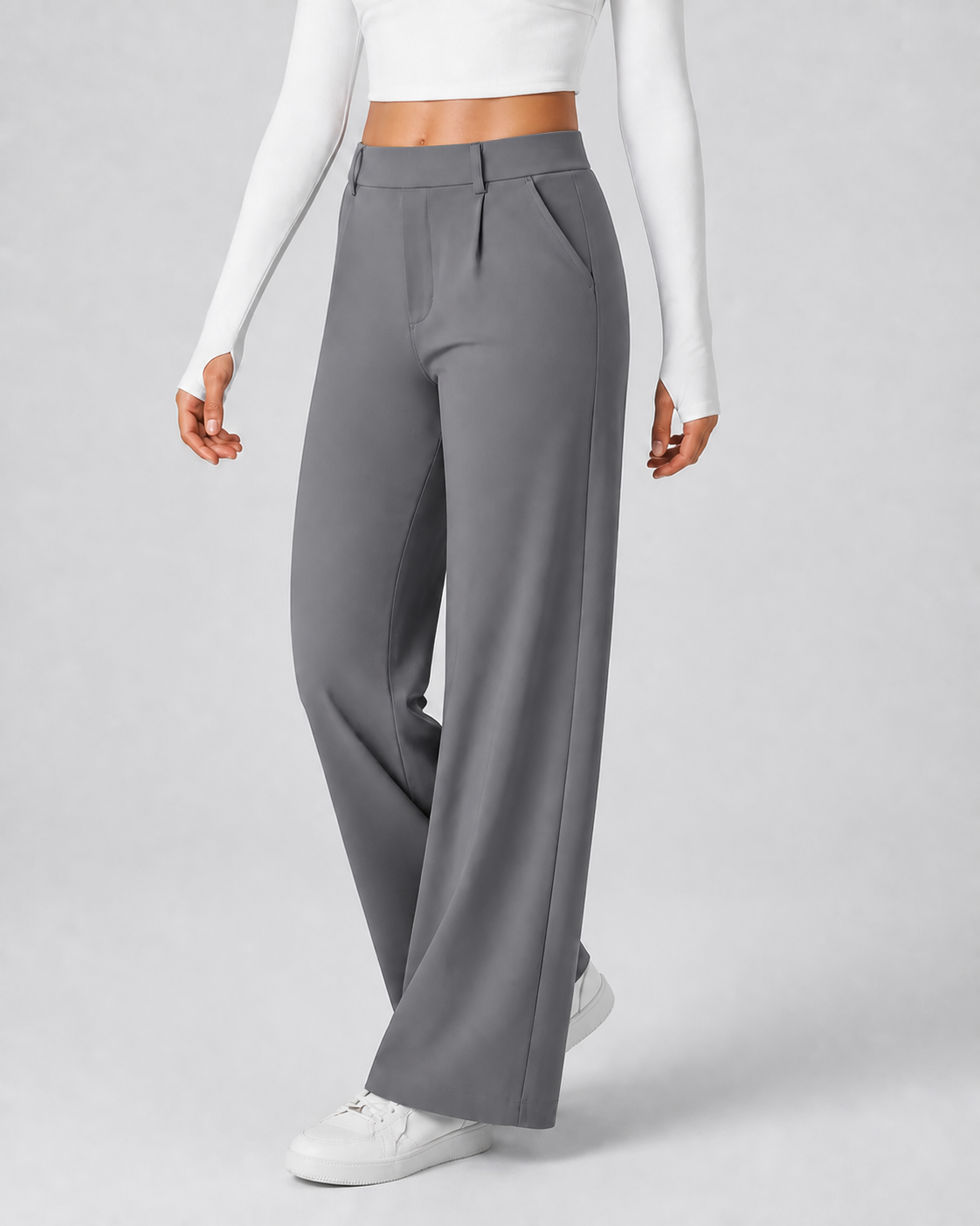 Silent Storm women's straight-leg stretch work pants 8-pack