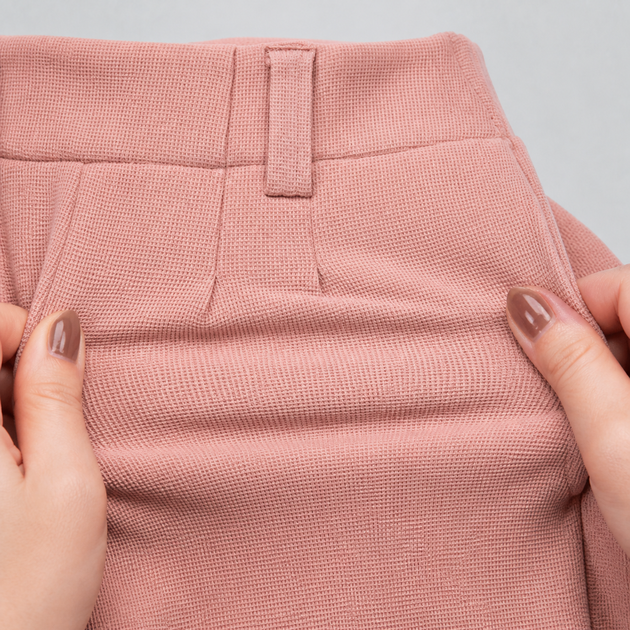 Micro-waffle stretch fabric detail