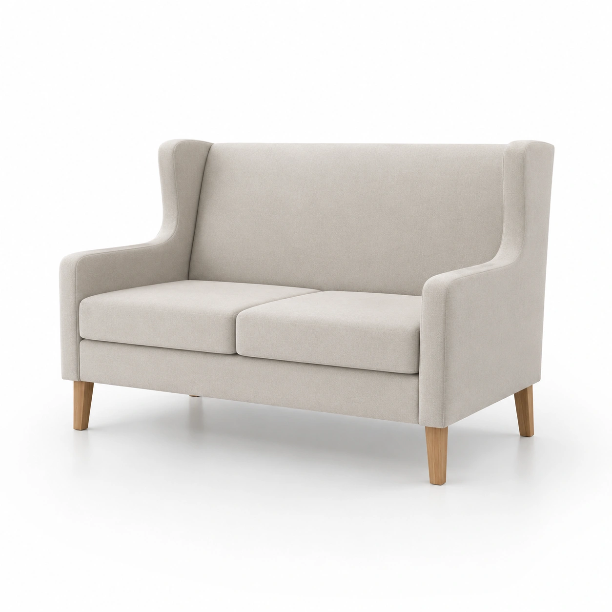 Sofa de 2 plazas color marfil con respaldo alto-vivoranest