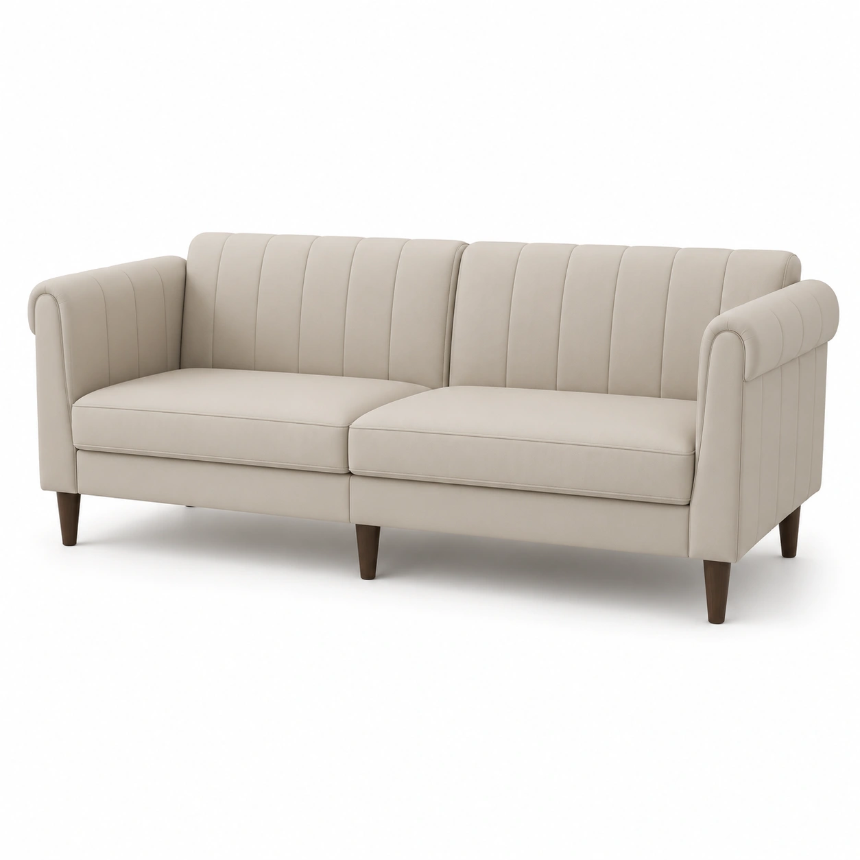 Sofa de 2 plazas a rayas color marfil-vivoranest