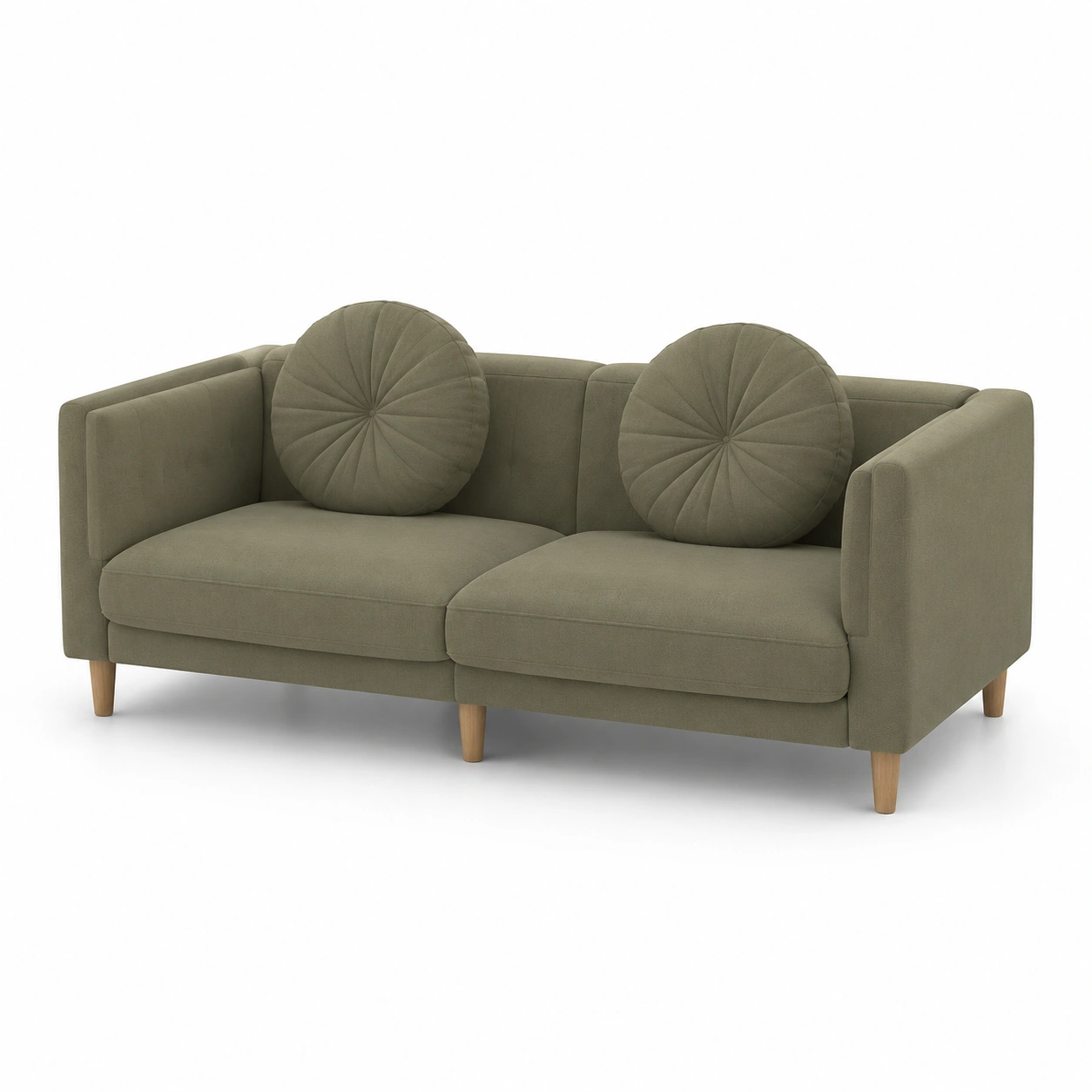 Sofa de 2 plazas color verde-vivoranest
