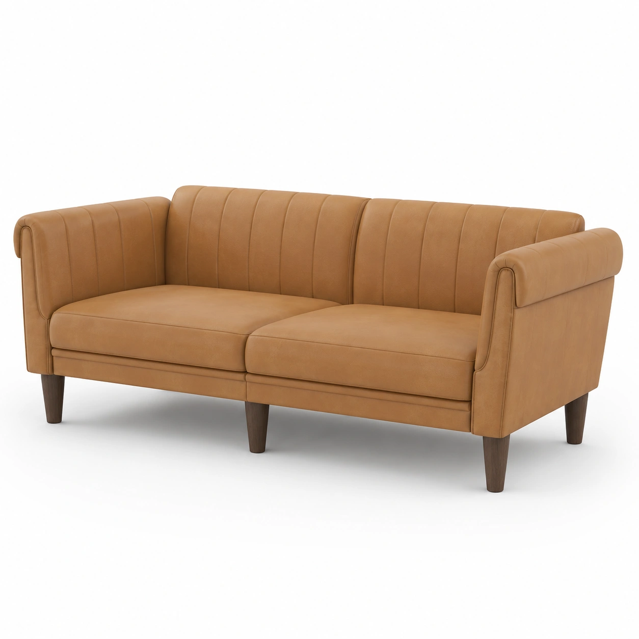 Sofa de 2 plazas de cuero marron-vivoranest