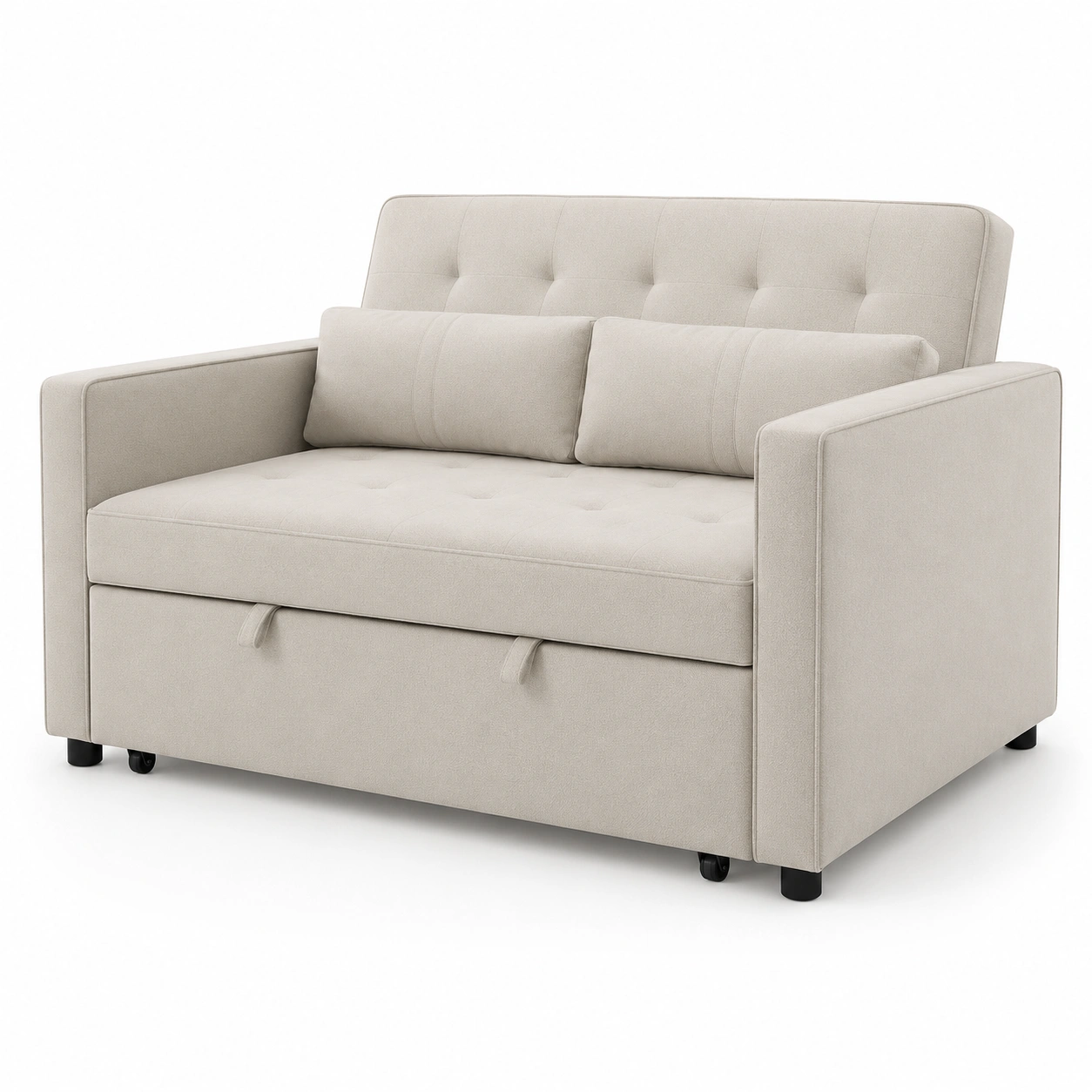 Sofa cama con almacenaje color beige-vivoranest