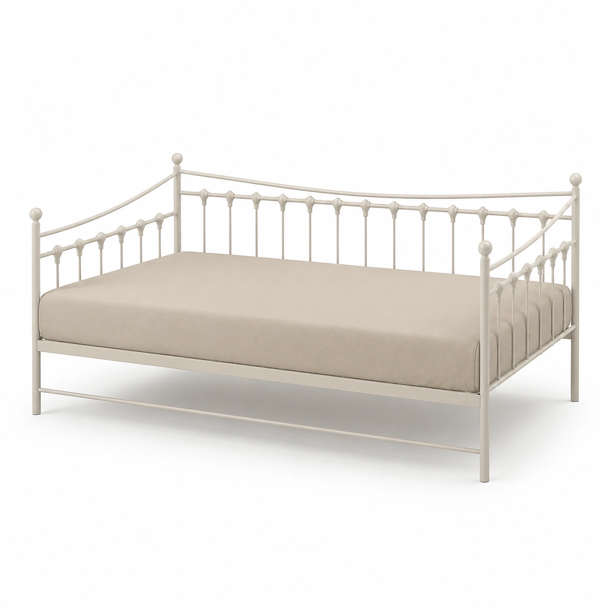 Sofa cama con estructura metalica color marfil-vivoranest