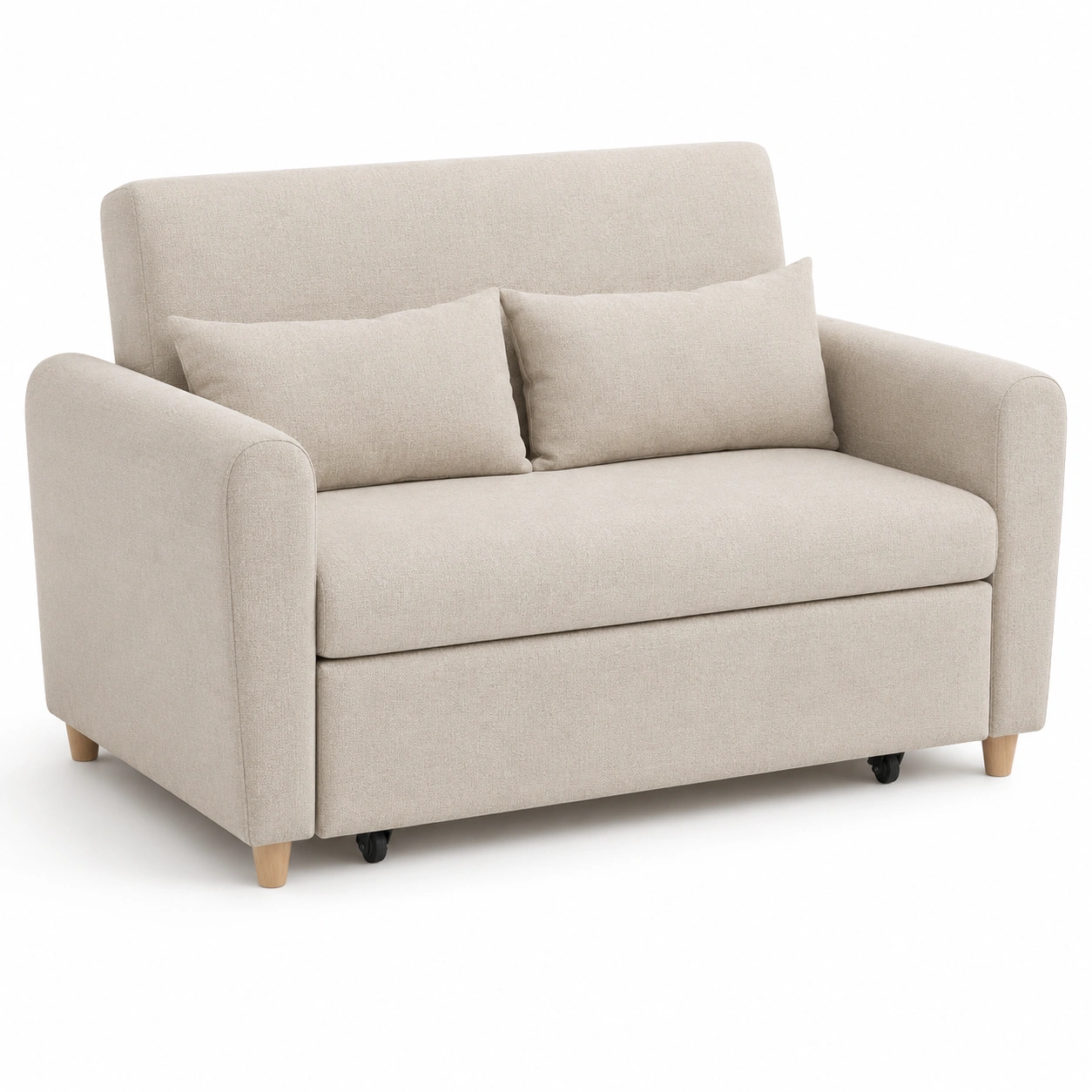 Sofa cama color marfil de 2 plazas-vivoranest