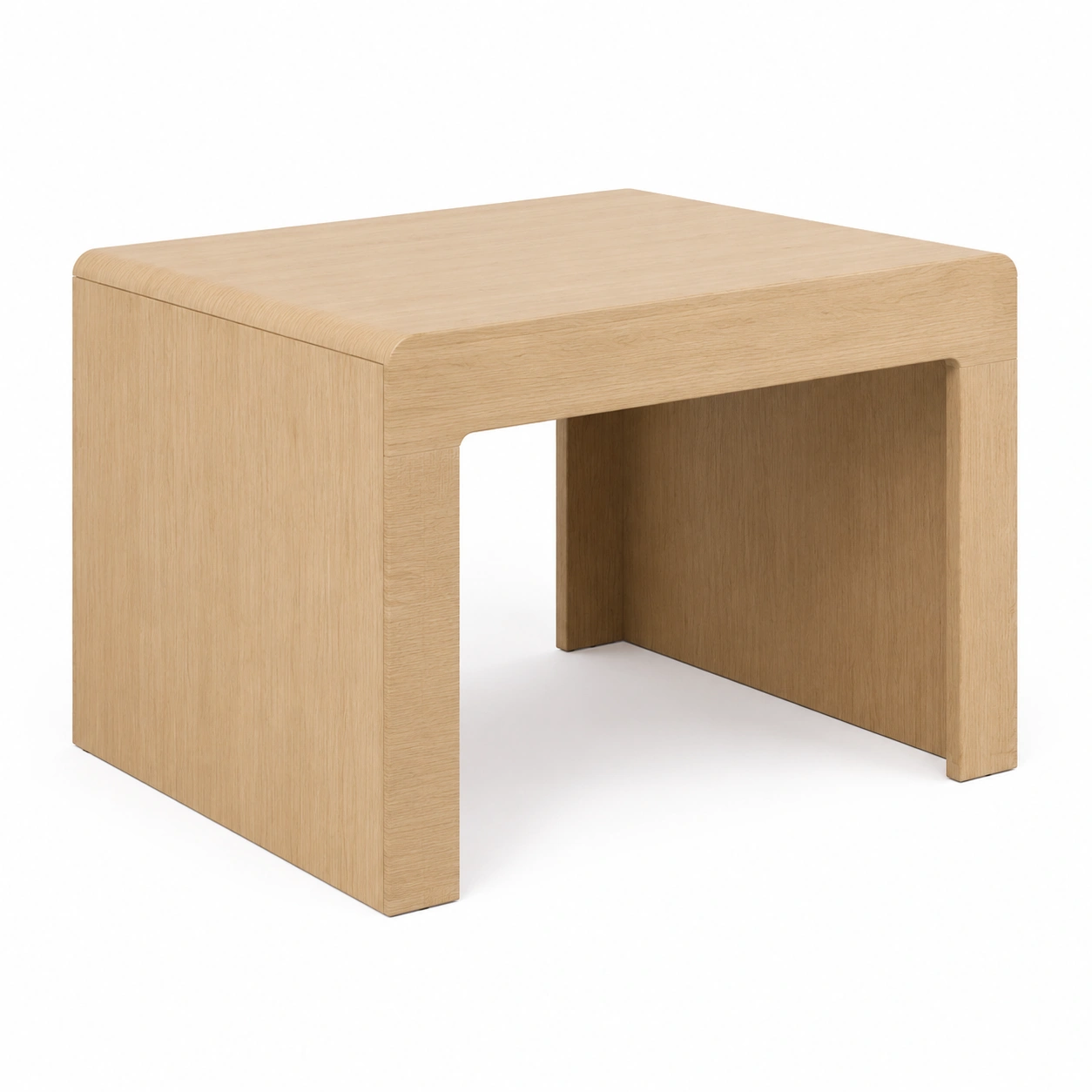 Mesa auxiliar cuadrada color madera natural-vivoranest