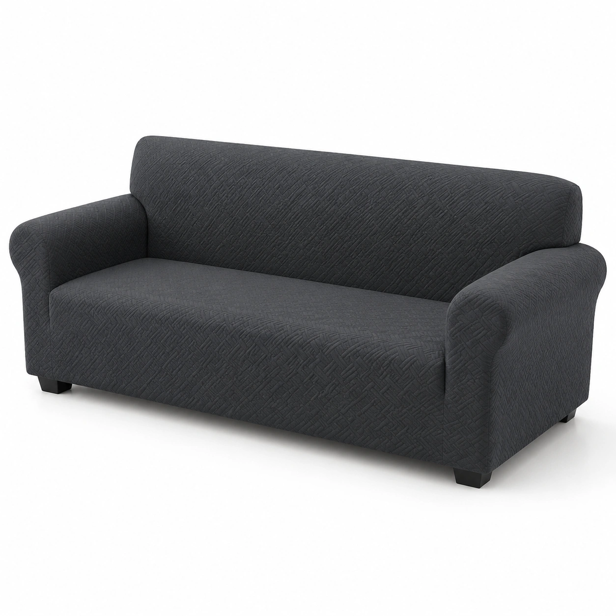Funda para sofa gris oscuro de tres plazas-vivoranest