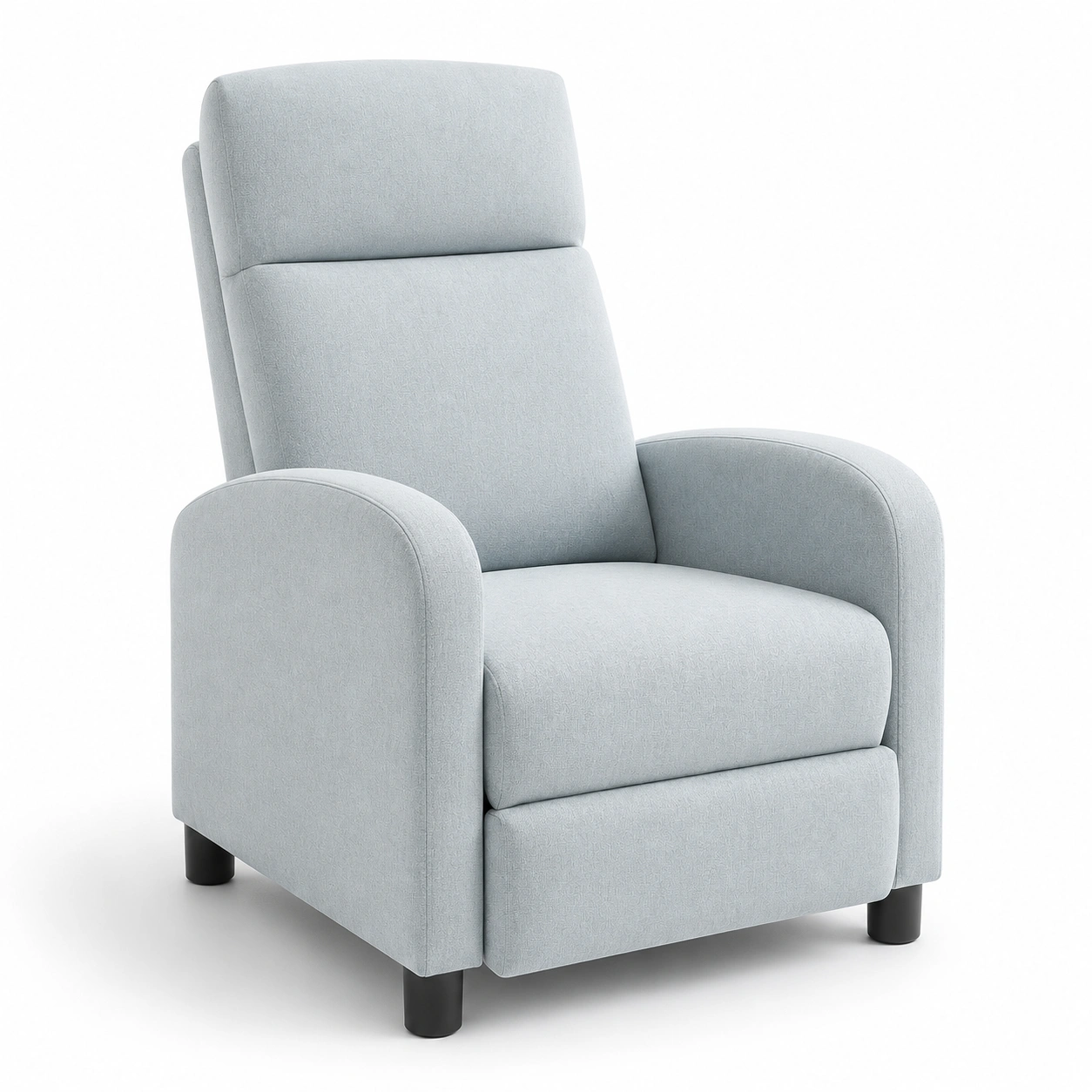 Sillon reclinable tapizado en tela azul claro-vivoranest