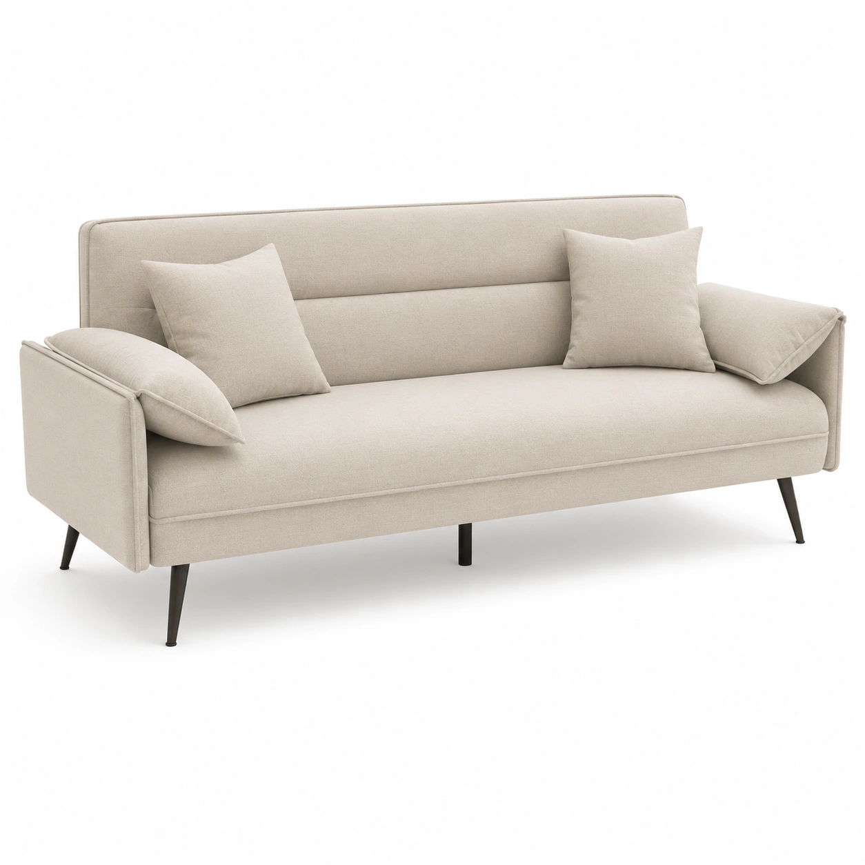 Sofa beige de 2 plazas-vivoranest
