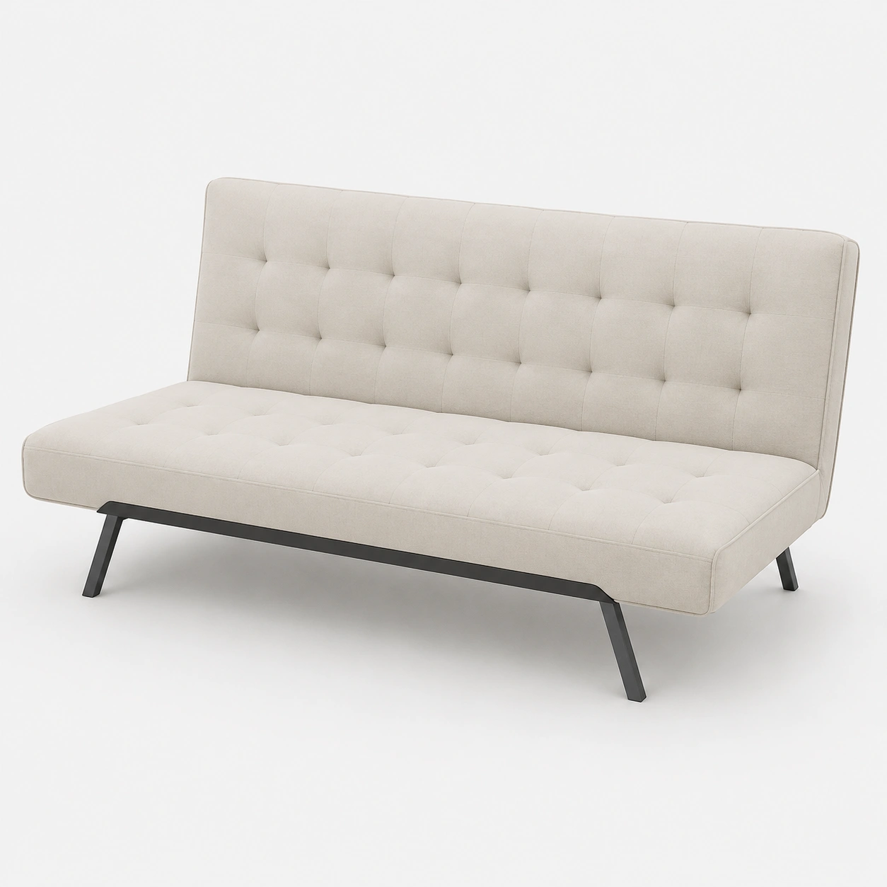 Sofa cama acolchado color marfil-vivoranest